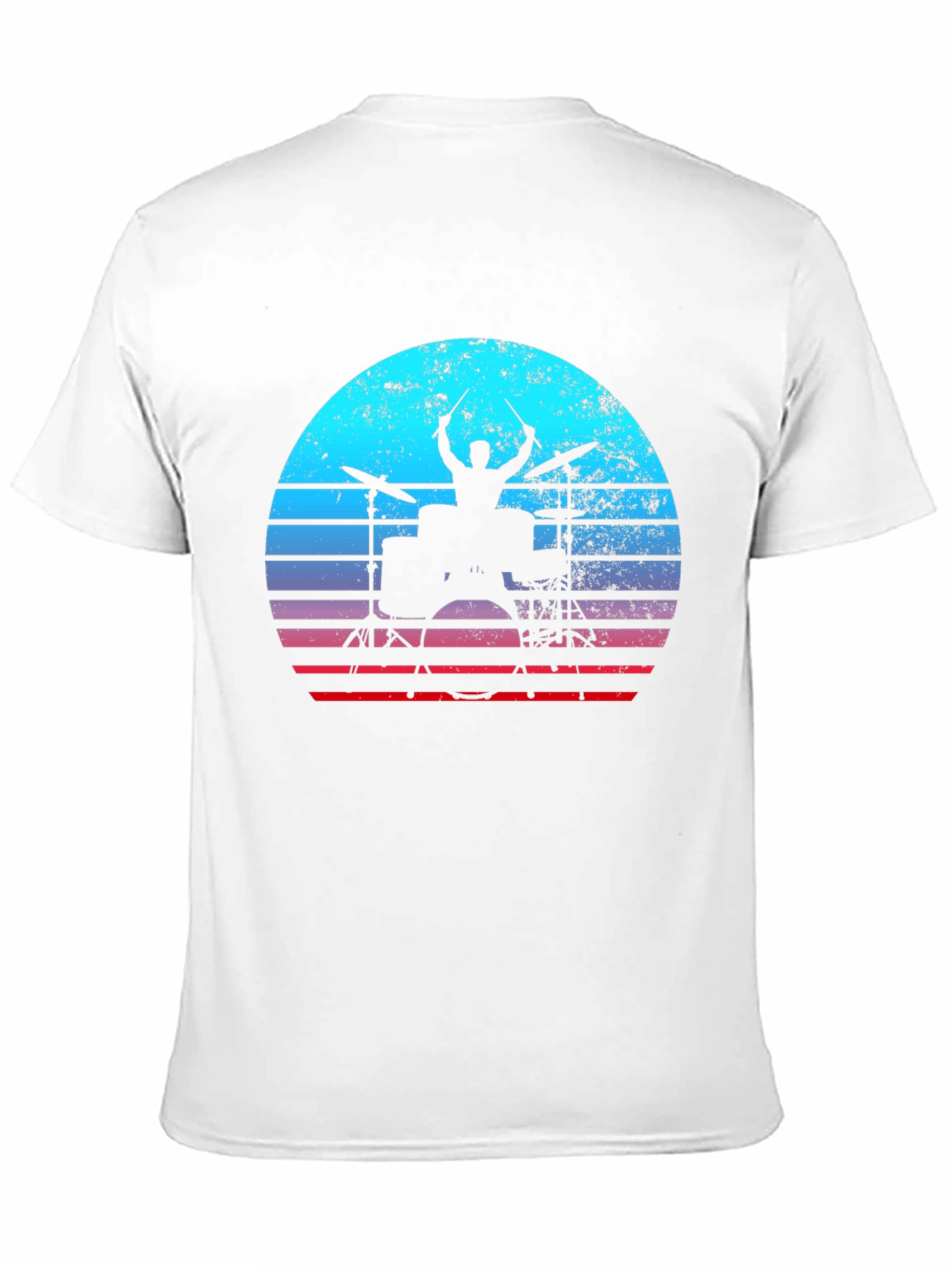 Black Drummer Sunset Graphic Tee - Music Lover Shirt view 11