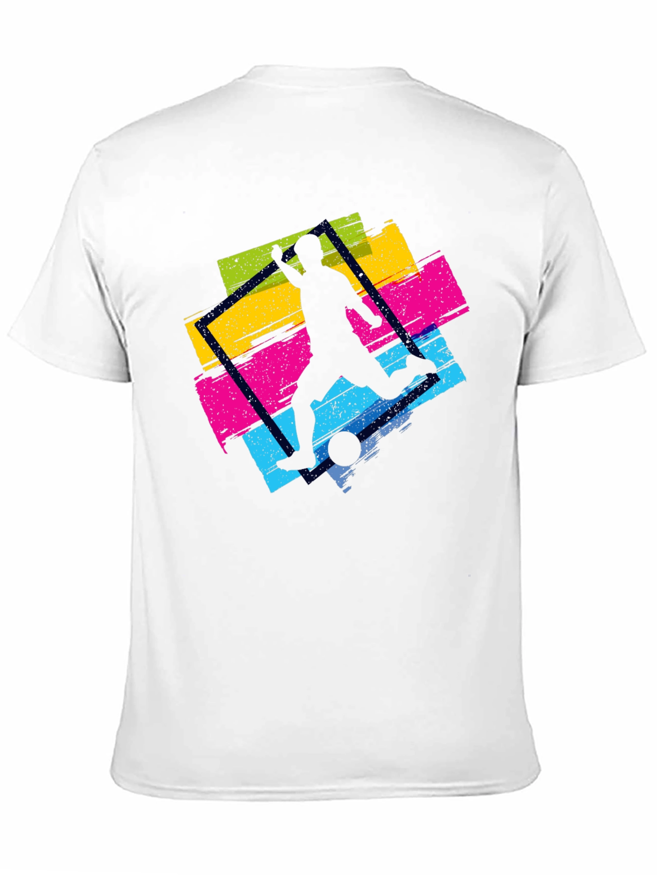 Black Vibrant Soccer Graphic Tee - Black Casual Shirt view 11