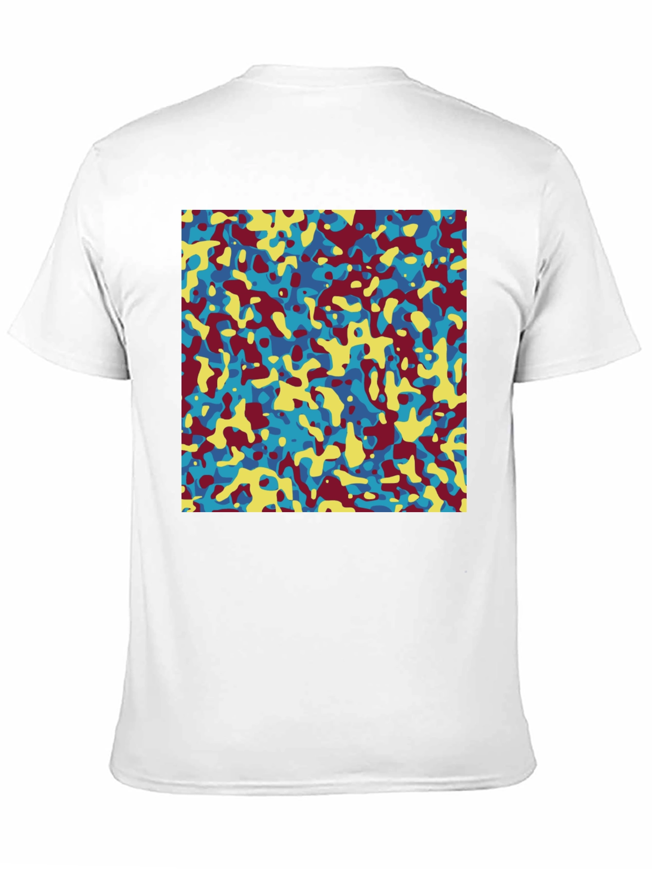Black Abstract Camo Print Crew Neck T-Shirt view 11