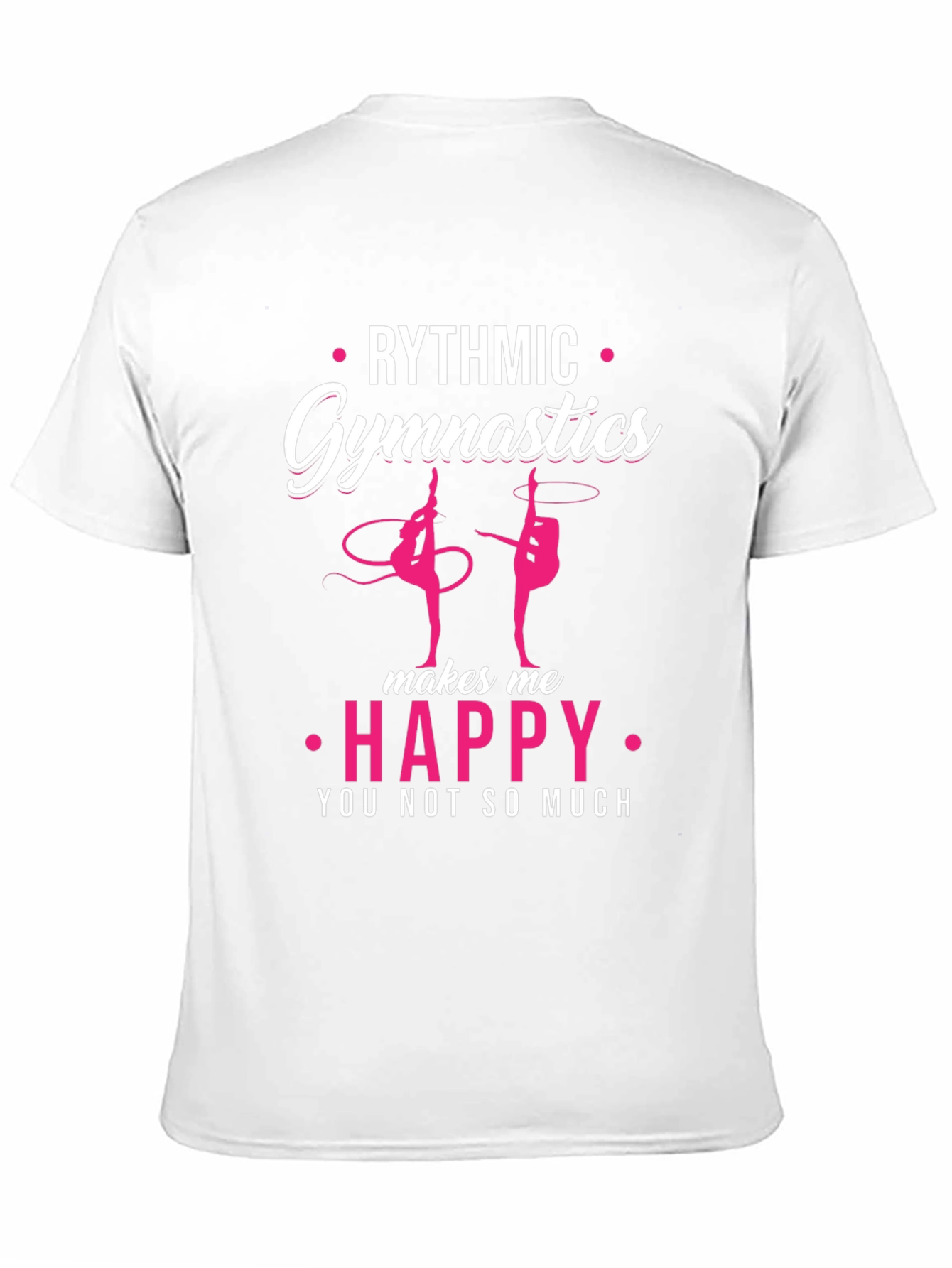 Black Rhythmic Gymnastics Happy T-Shirt view 11