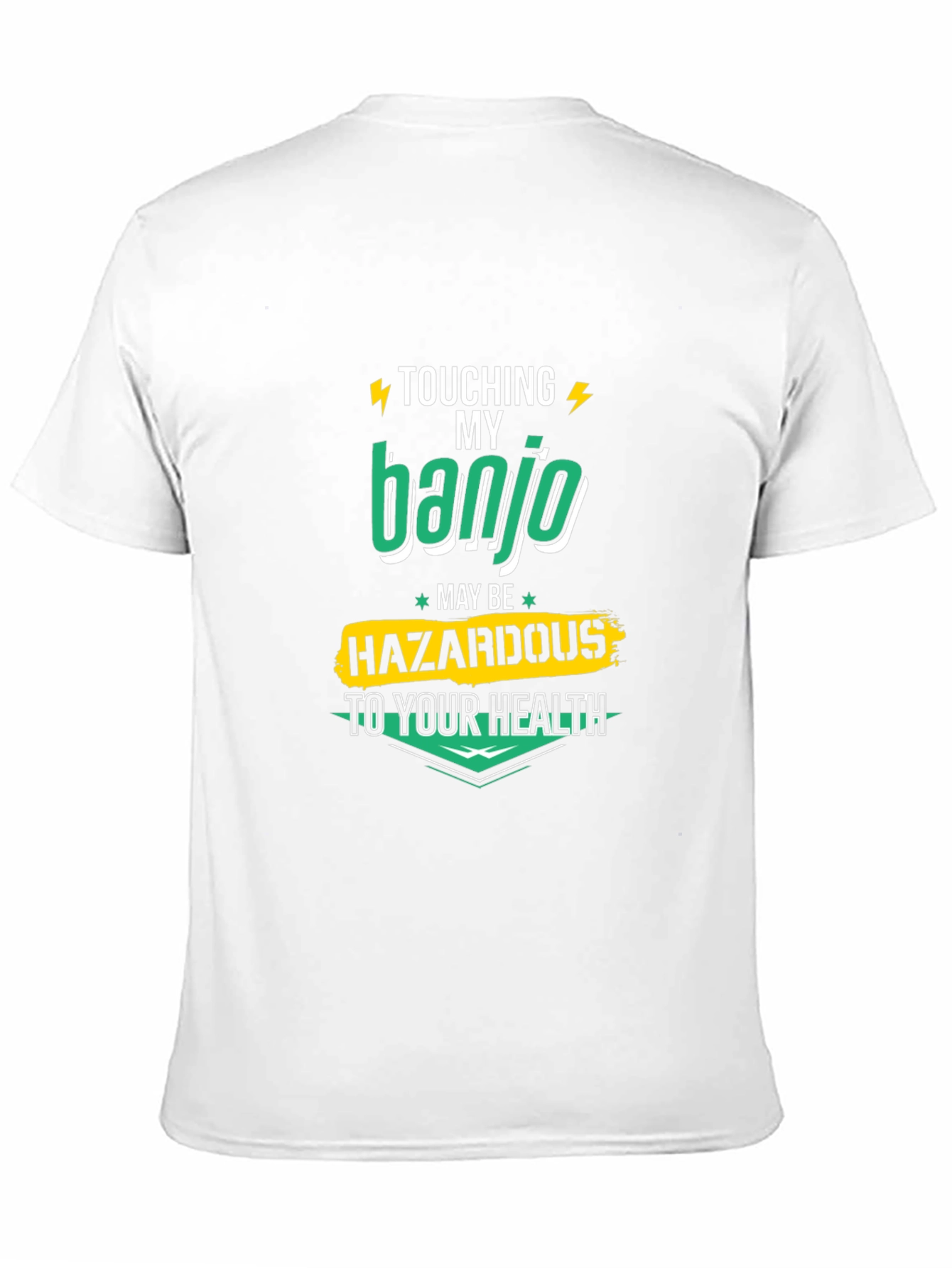 Black Banjo Hazardous T-Shirt - Funny Graphic Tee view 11