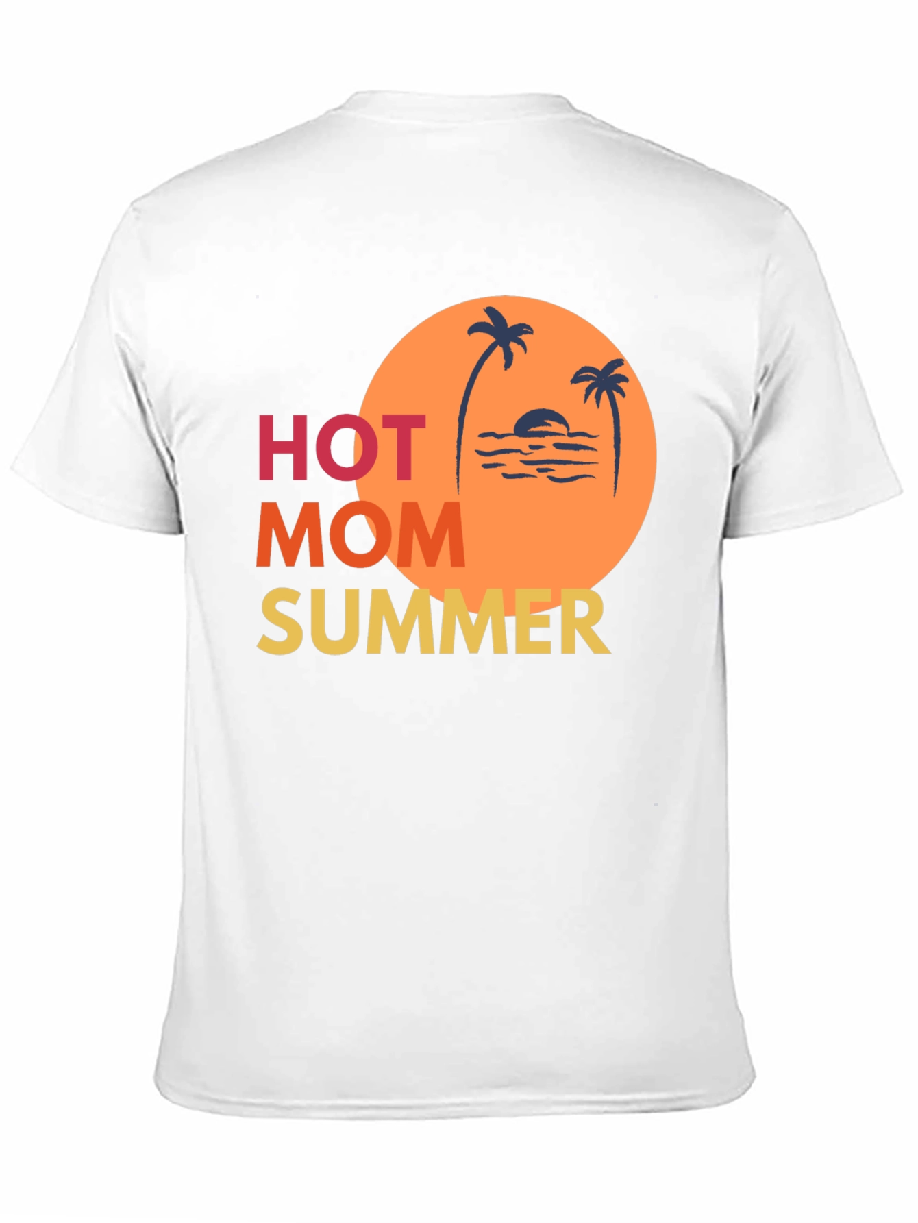 Black Hot Mom Summer Graphic Tee - Black Cotton T-Shirt view 11