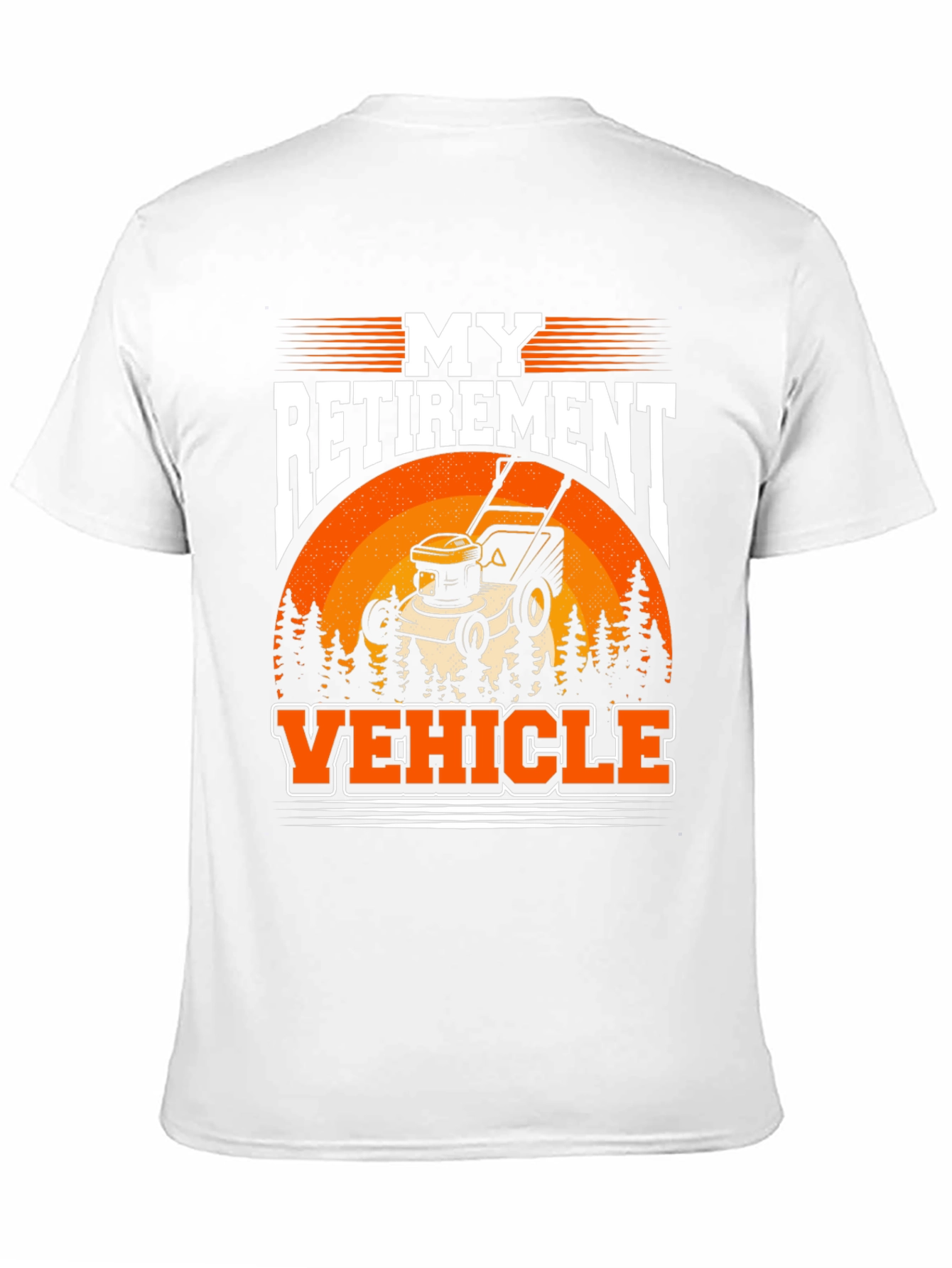 Black My Retirement Vehicle T-Shirt - Lawn Mower Graphic view 11