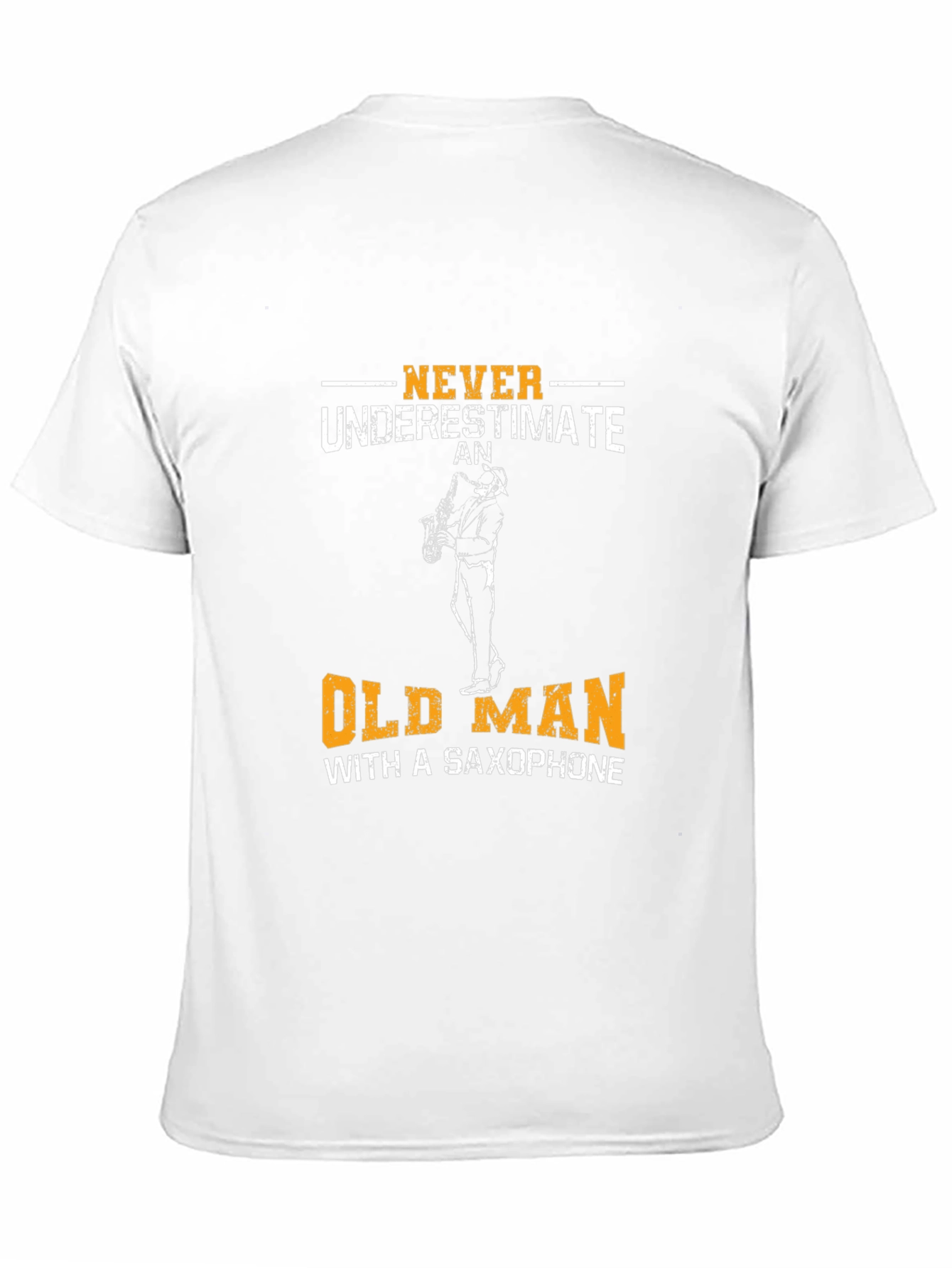 Black Never Underestimate Old Man with Saxophone T-Shirt view 11