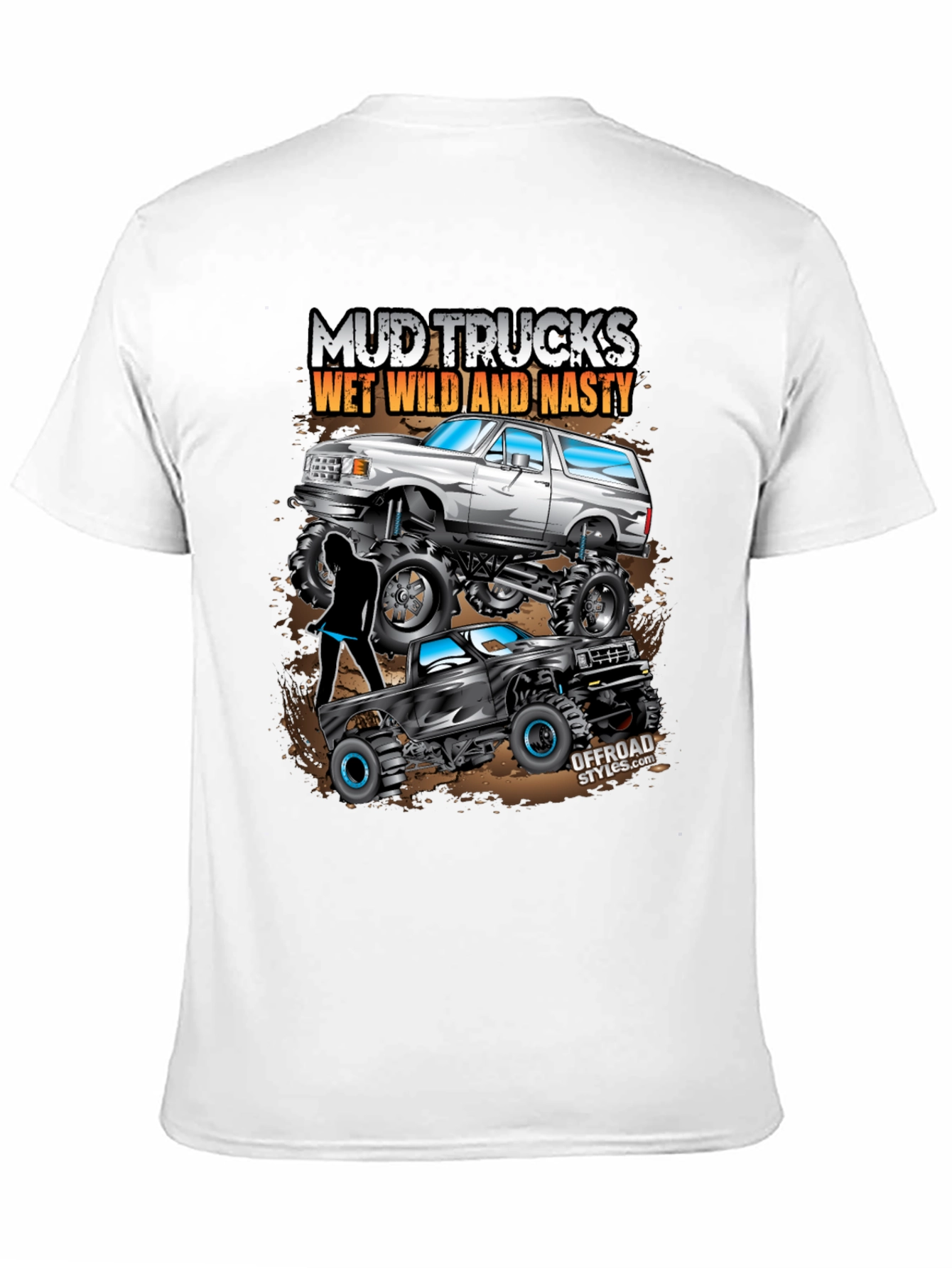 Black Mud Trucks T-Shirt: Wet, Wild, and Nasty Off-Road Style view 11