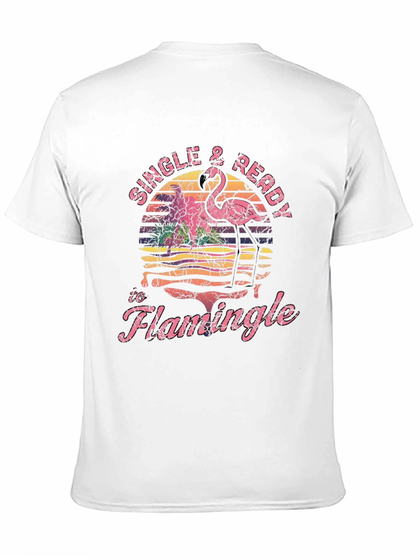 Black Single & Ready to Flamingo T-Shirt view 11