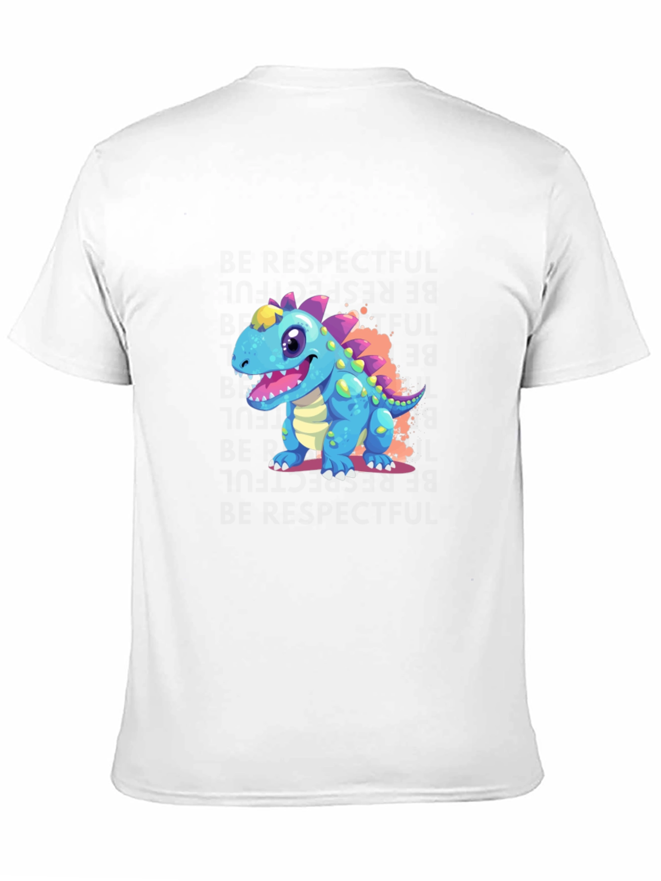 Black Cartoon Dinosaur Graphic Tee - Fun & Unique! view 11