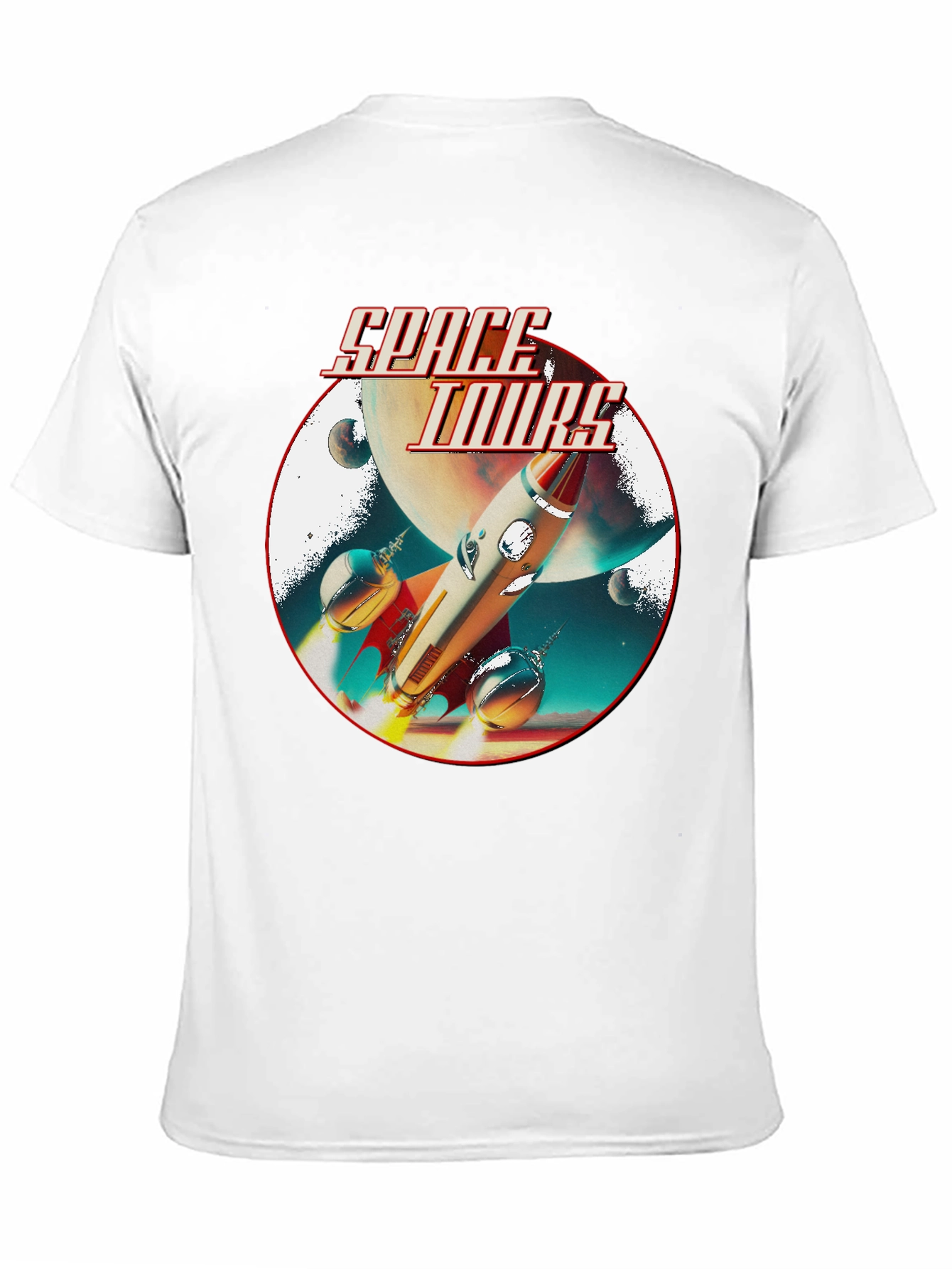 Black Space Tours Black T-Shirt view 11