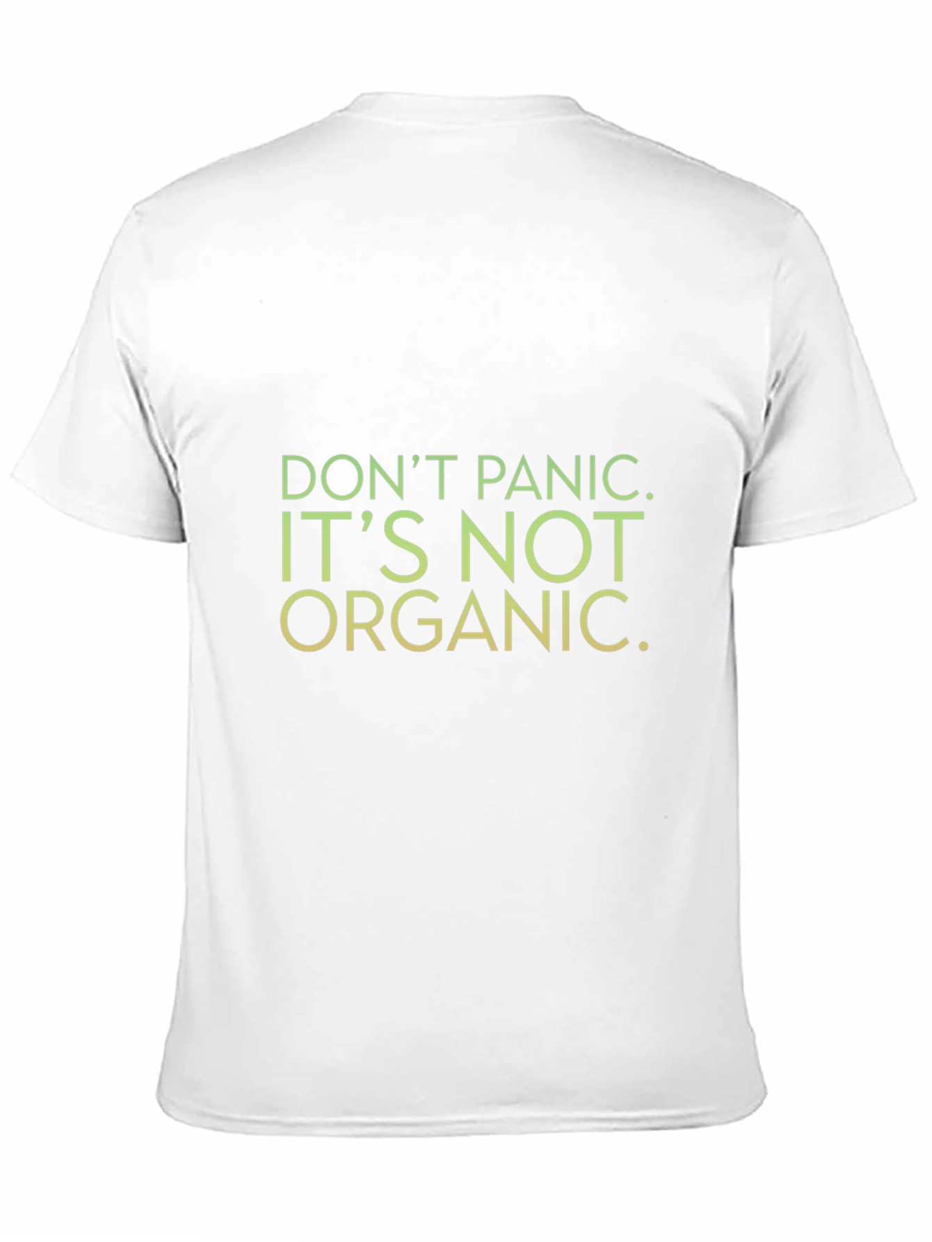 Black Funny Slogan Tee - Don't Panic, It's Not Organic view 11