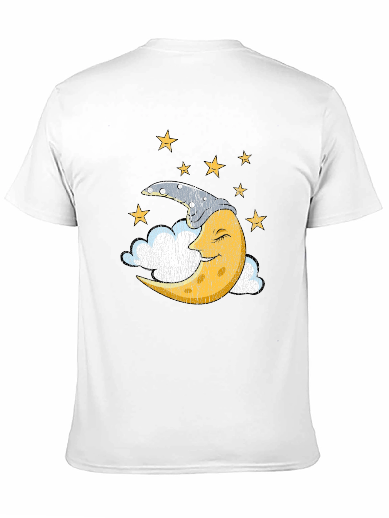 Black Sleepy Moon Graphic T-Shirt - Dreamy Celestial Design view 11