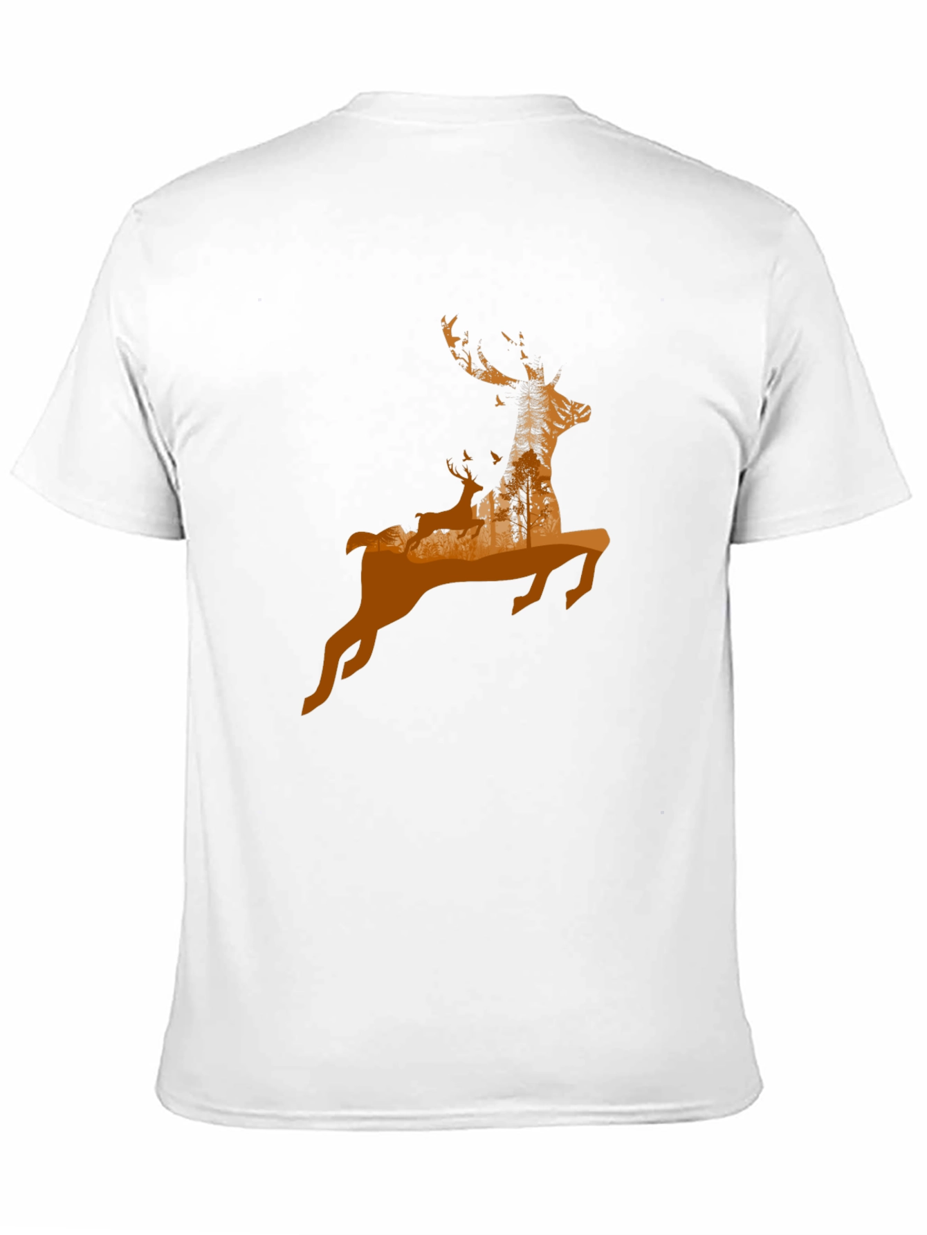 Black Deer Silhouette Graphic T-Shirt - Nature Inspired Design view 11