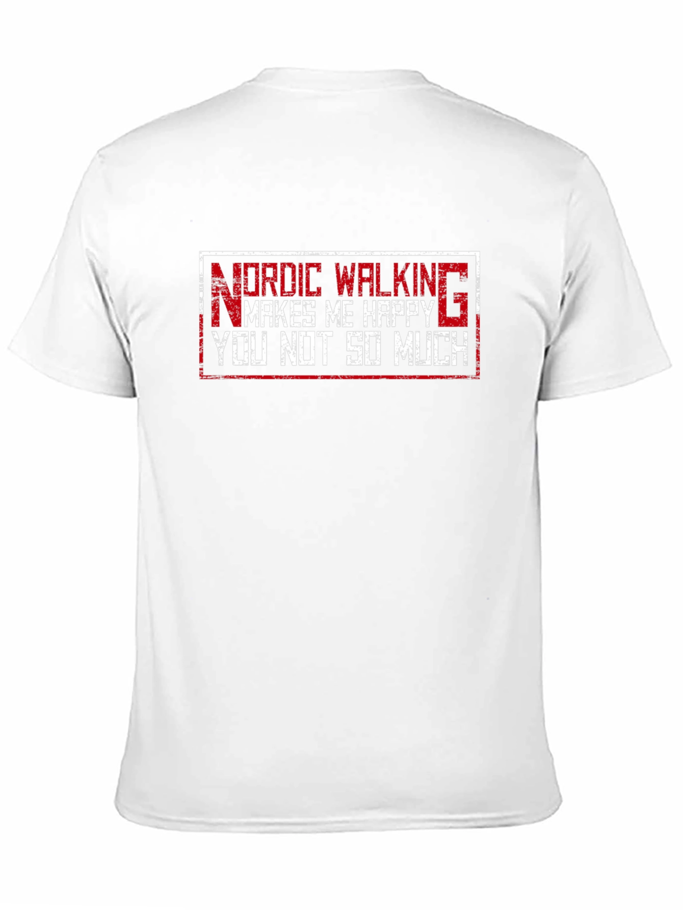 Black Nordic Walking T-Shirt - Makes Me Happy Graphic Tee view 11