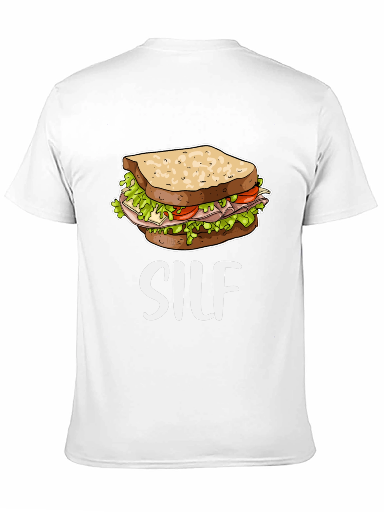 Black SILF Sandwich Funny T-Shirt view 11