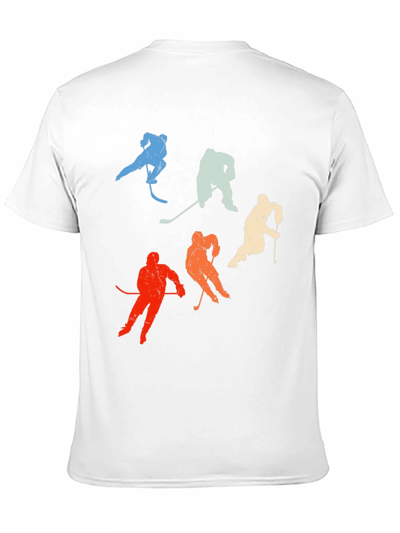 Black Retro Hockey Player T-Shirt - Vintage Style view 11