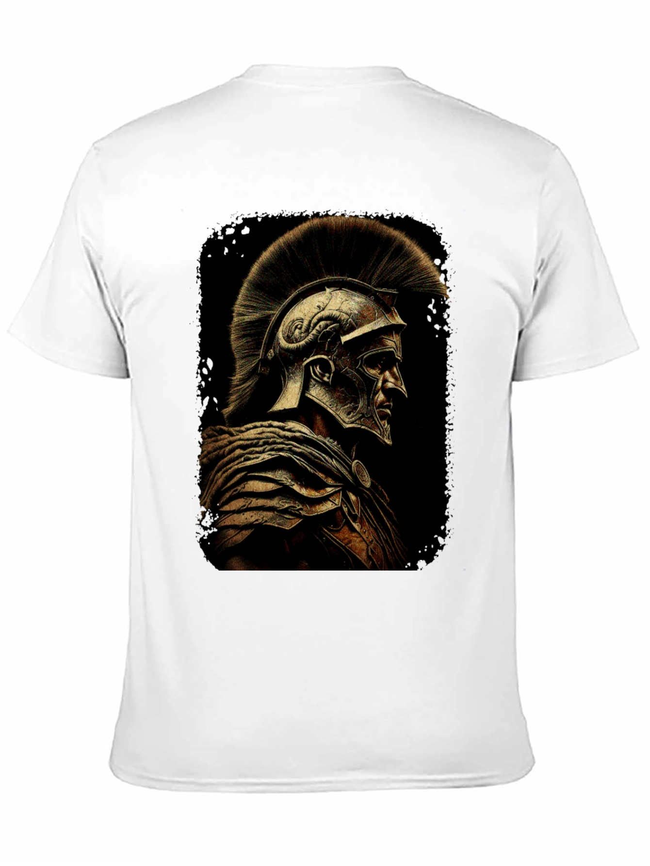 Black Warrior Graphic Tee - Spartan Helmet T-Shirt view 11