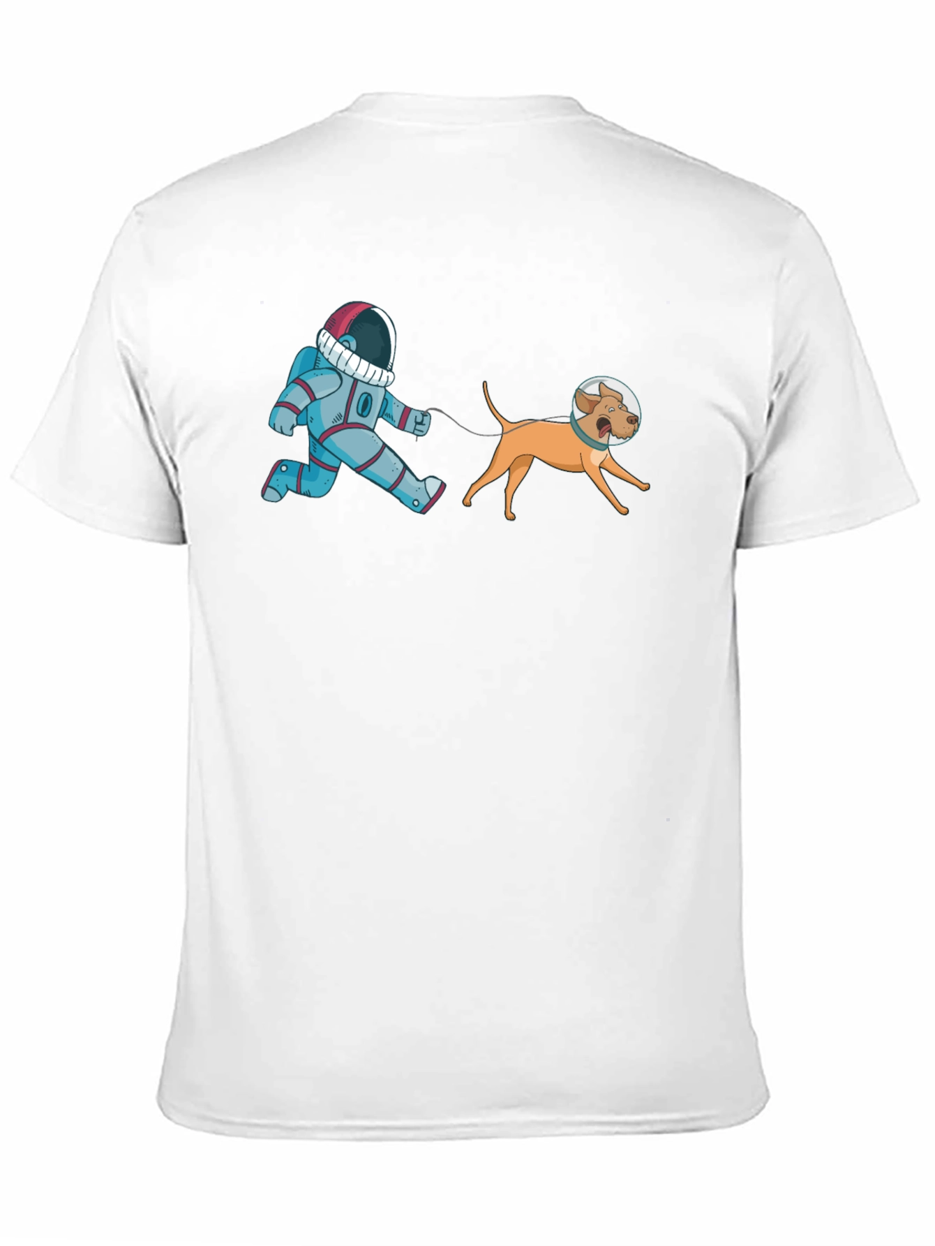 Black Astronaut Dog Walk T-Shirt - Space Adventure Tee view 11