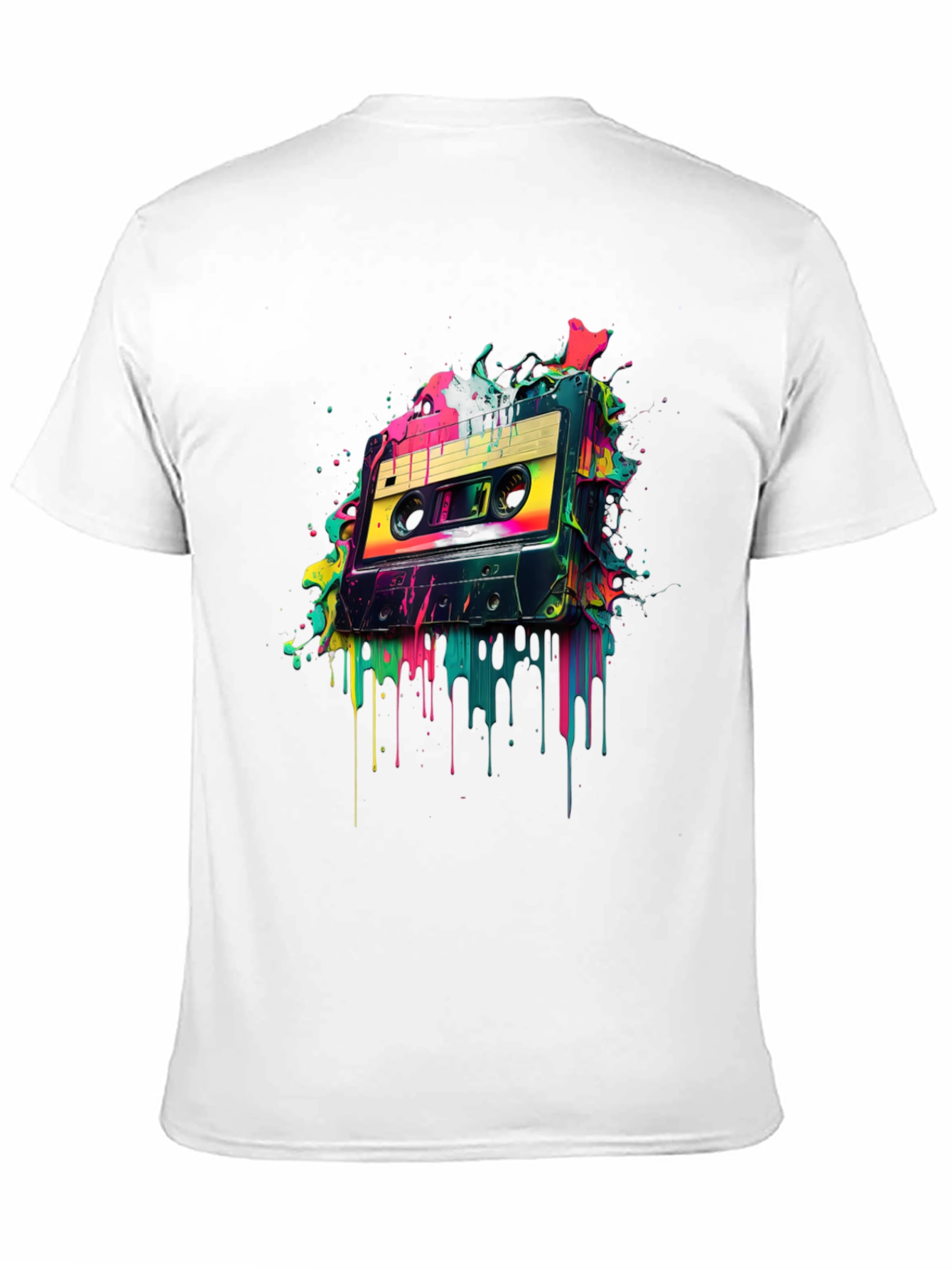 Black Retro Cassette Tape Graphic Tee - 80s Vibes view 11