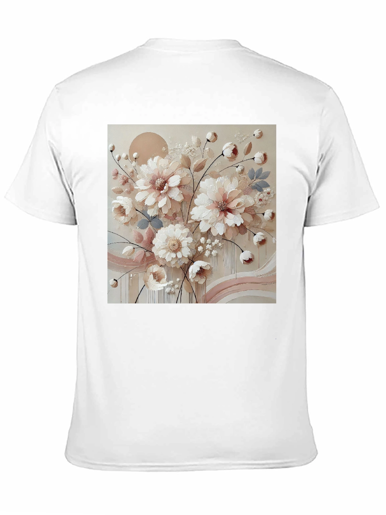 Black Floral Art Graphic Tee - Soft & Stylish view 11