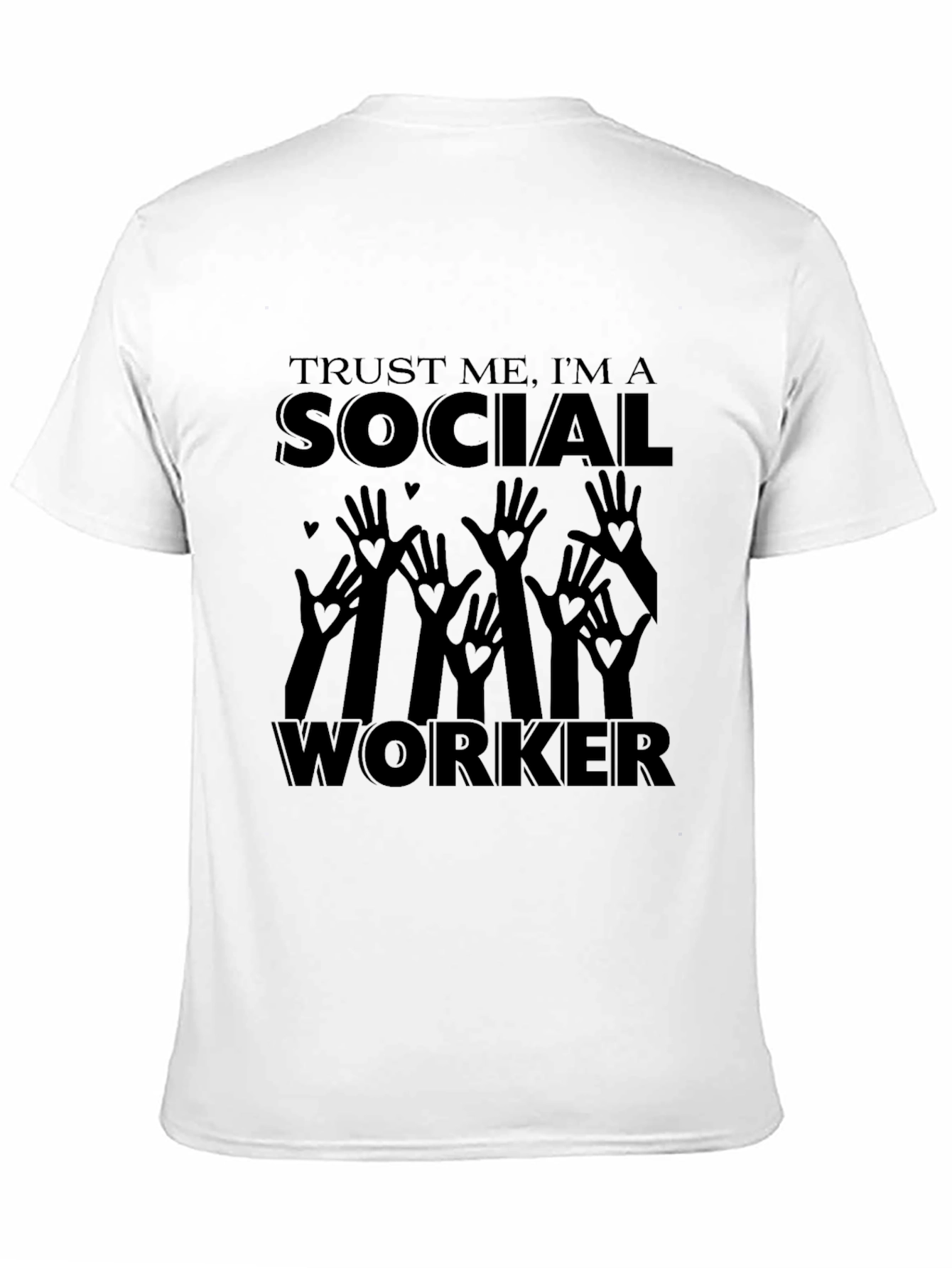 Black Social Worker T-Shirt - Trust Me Design view 11