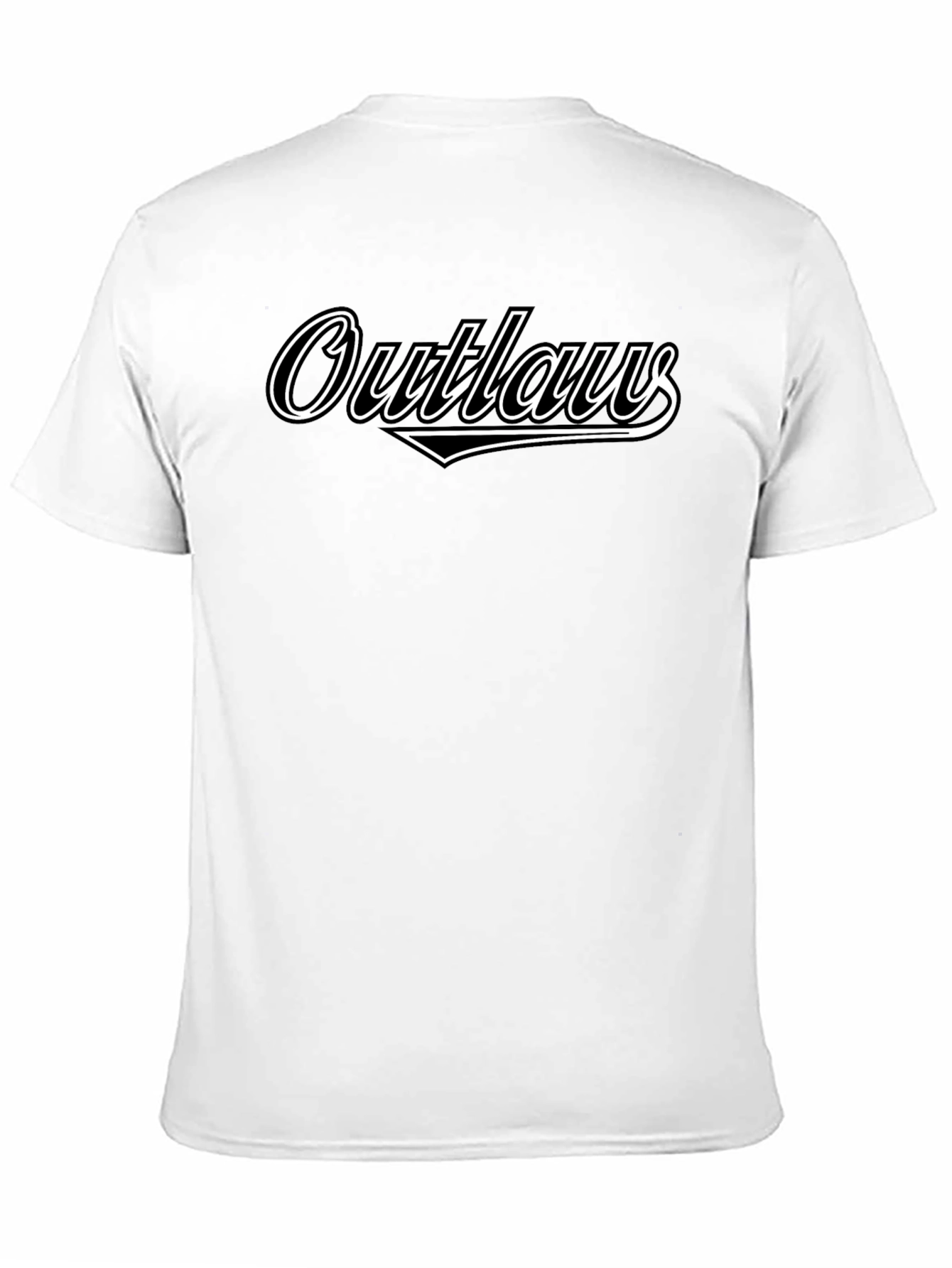 Black Outlaw Graphic Black T-Shirt for Men view 11