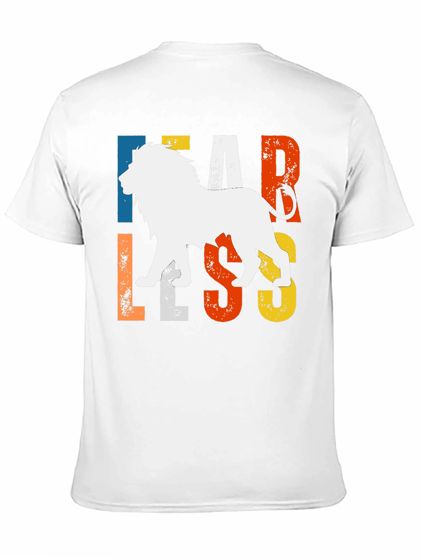 Black Fearless Lion Graphic Tee - Bold Animal Print T-Shirt view 11