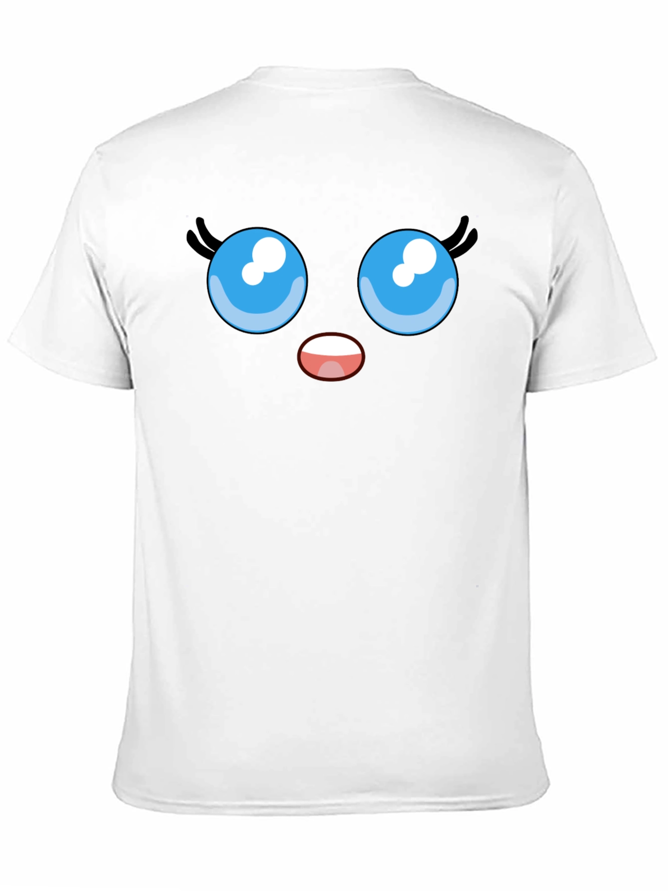 Black Cute Cartoon Face Graphic Tee view 11