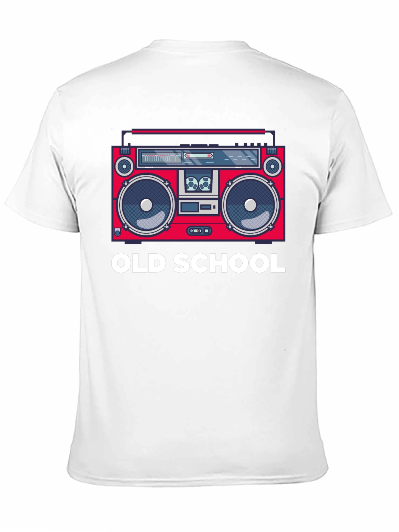 Black Old School Boombox Graphic T-Shirt view 11