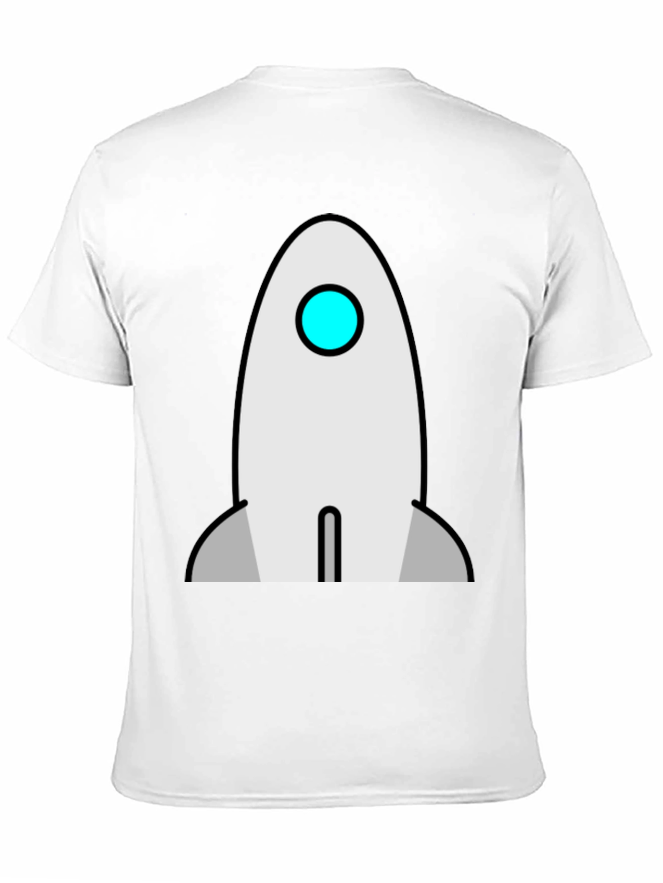 Black Rocket Graphic T-Shirt - Black Cotton Crew Neck Tee view 11