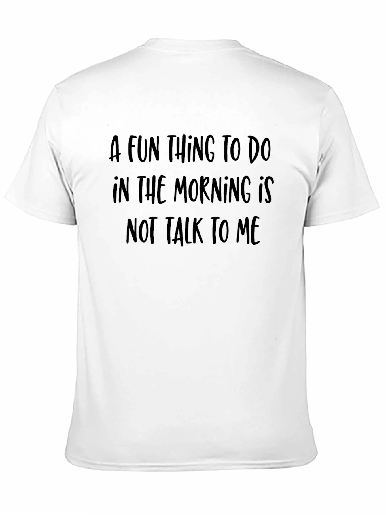 Black Funny Morning Graphic Tee - Sarcastic Introvert T-Shirt view 11