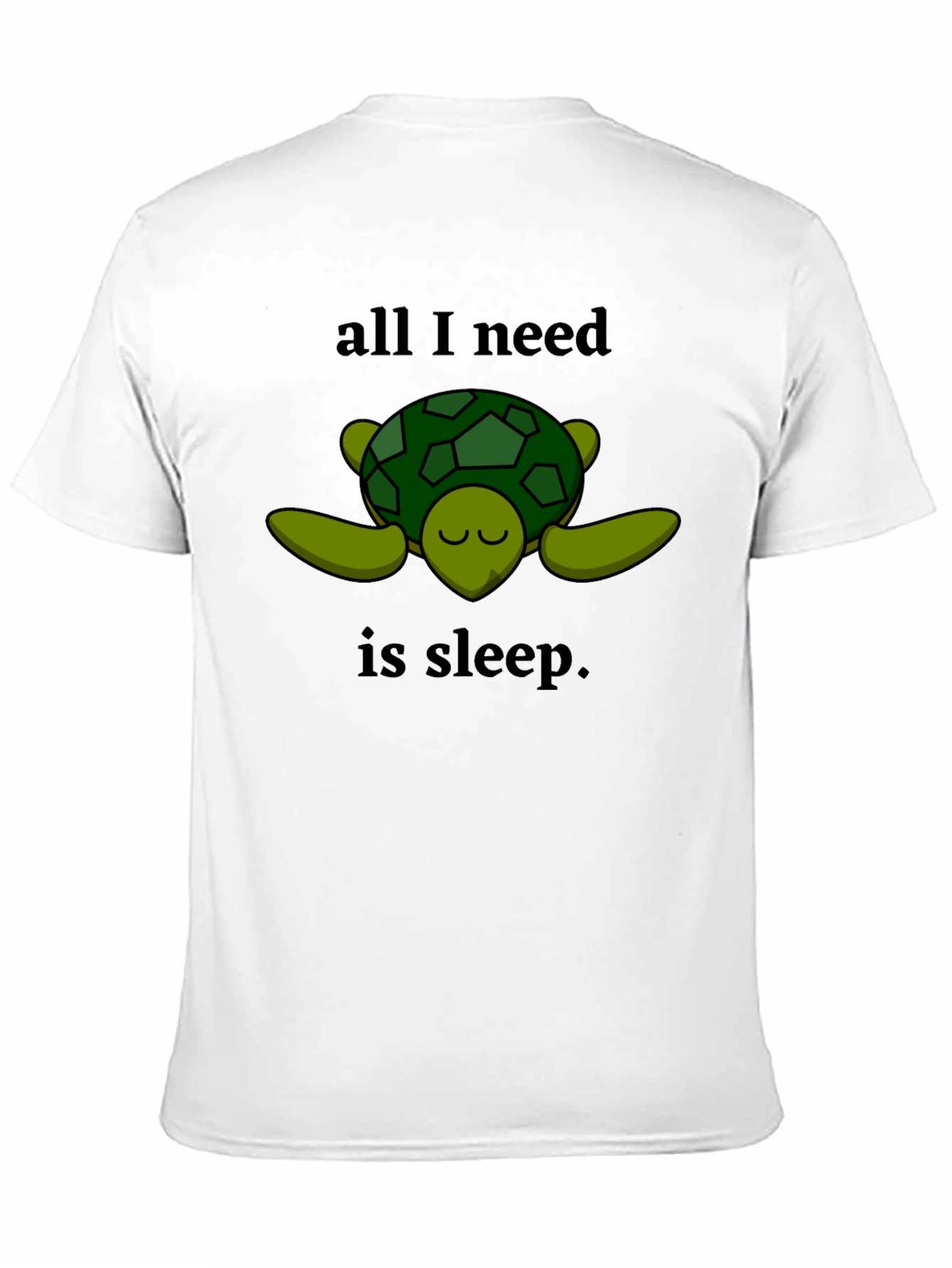 Black All I Need is Sleep Turtle Graphic T-Shirt view 11