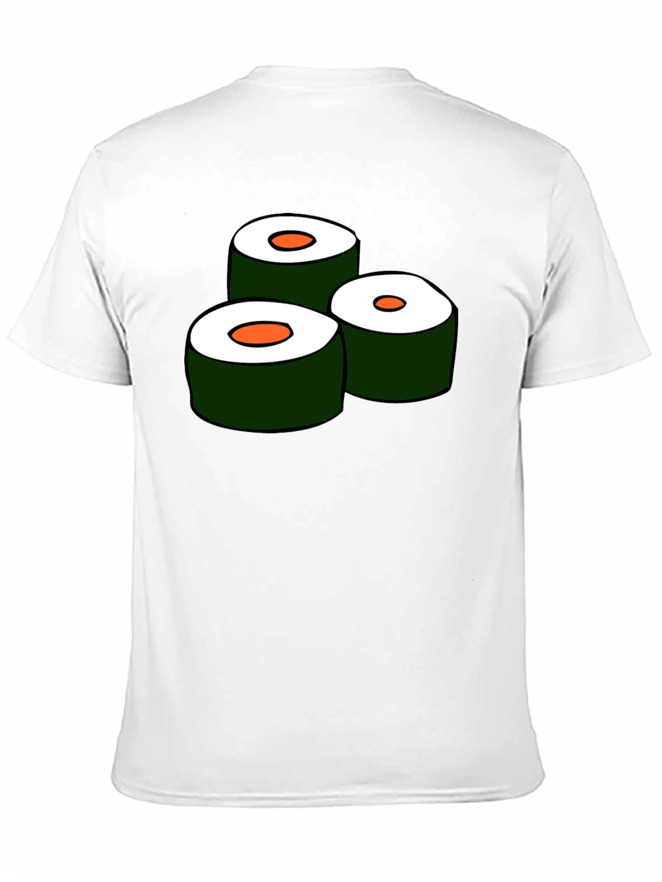 Black Sushi Roll Graphic Tee - Unique Foodie T-Shirt view 11