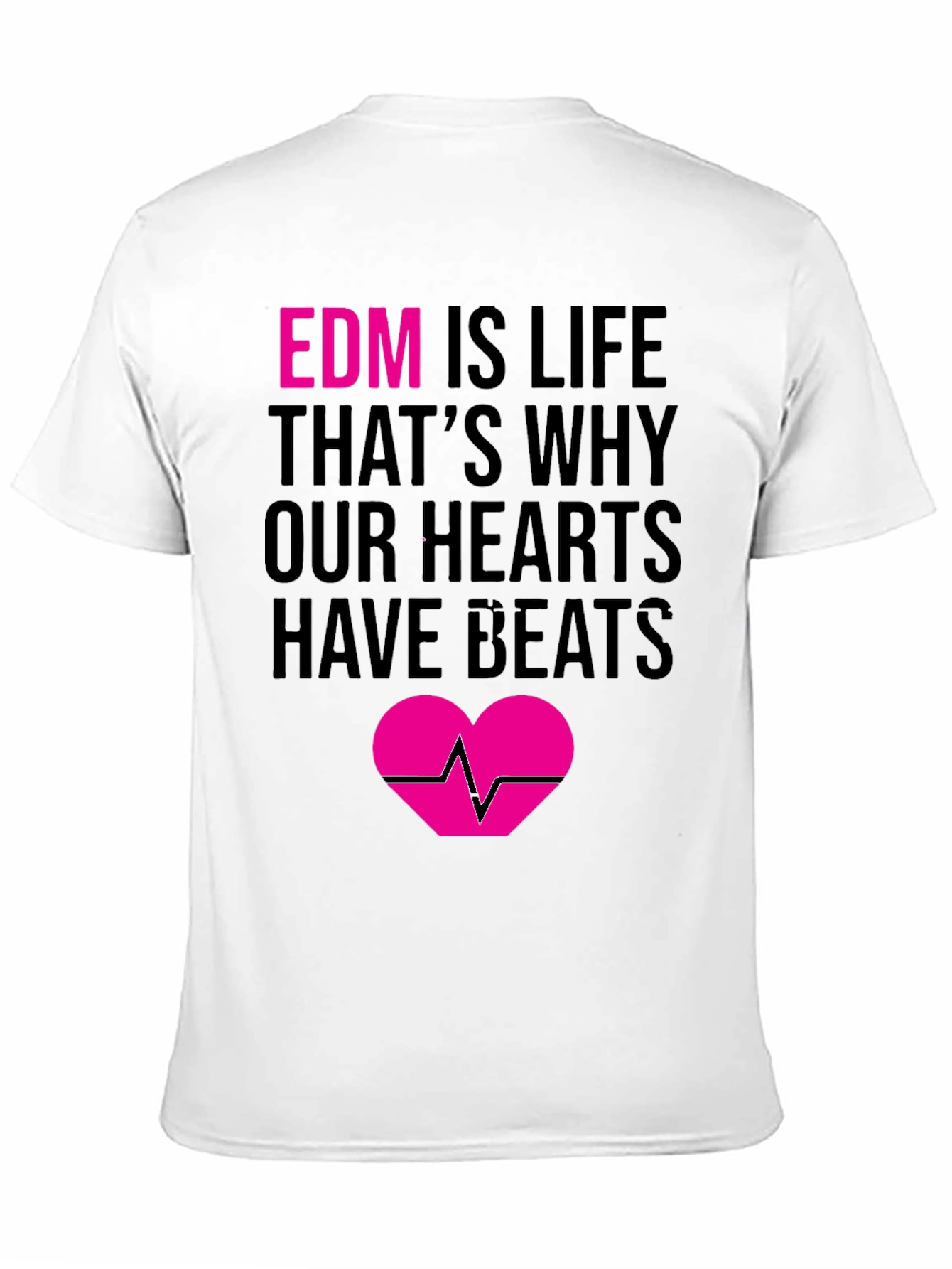 Black EDM is Life Graphic Tee - Music Lover T-Shirt view 11