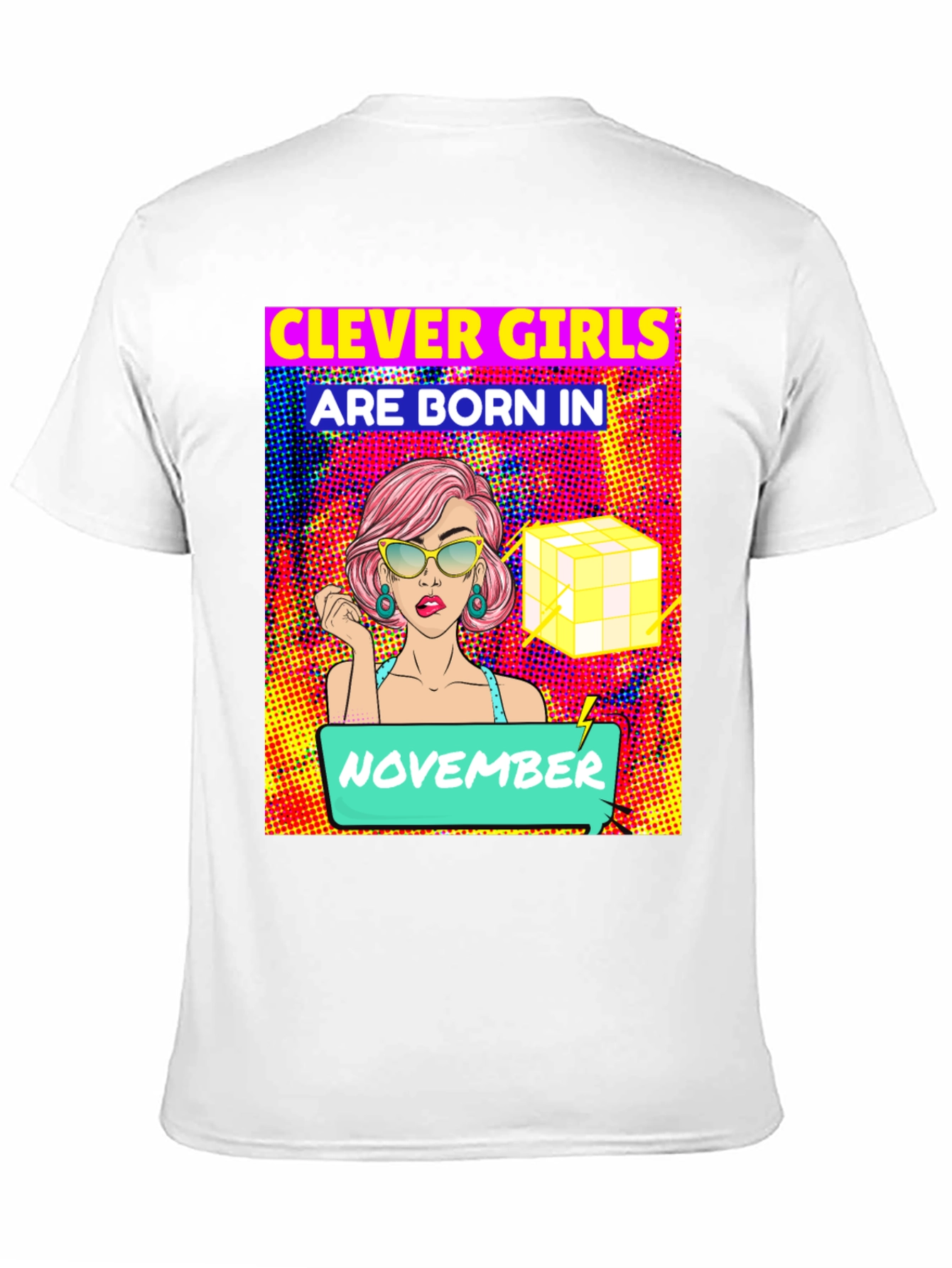 Black Clever Girls Born in November T-Shirt view 11
