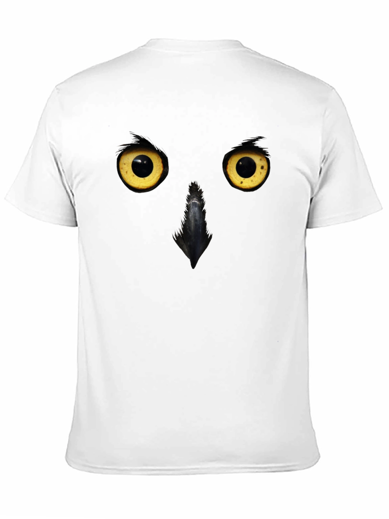 Black Men's Owl Face Graphic Black T-Shirt view 11
