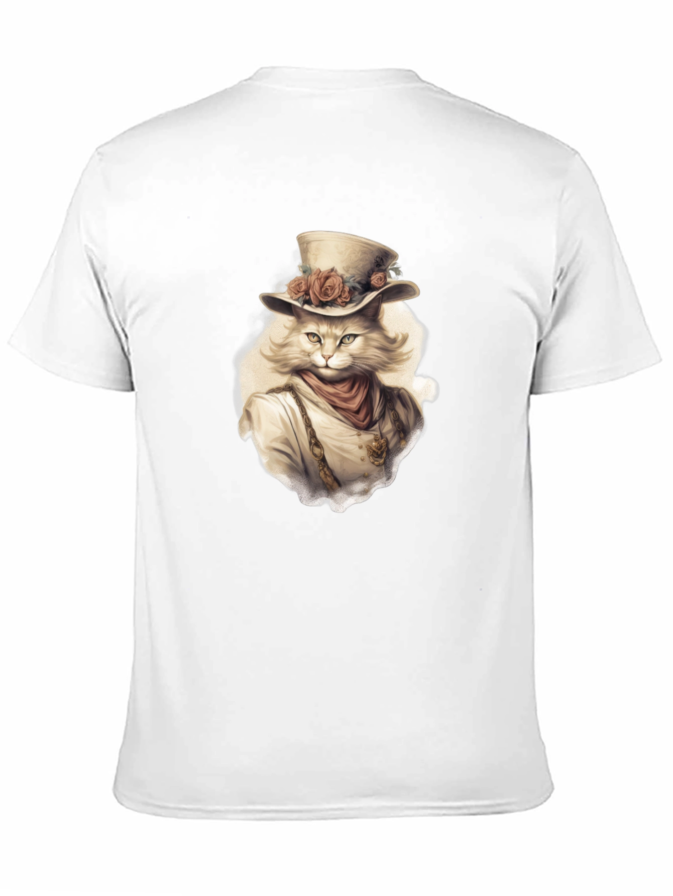 Black Steampunk Cat Graphic Tee - Unique Design view 11