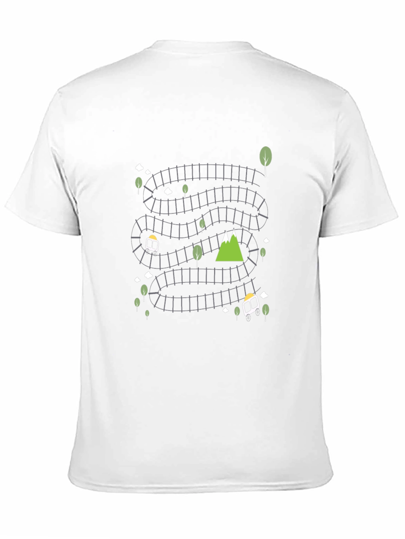 Black Novelty Railroad Graphic Tee - Quirky & Comfortable view 11