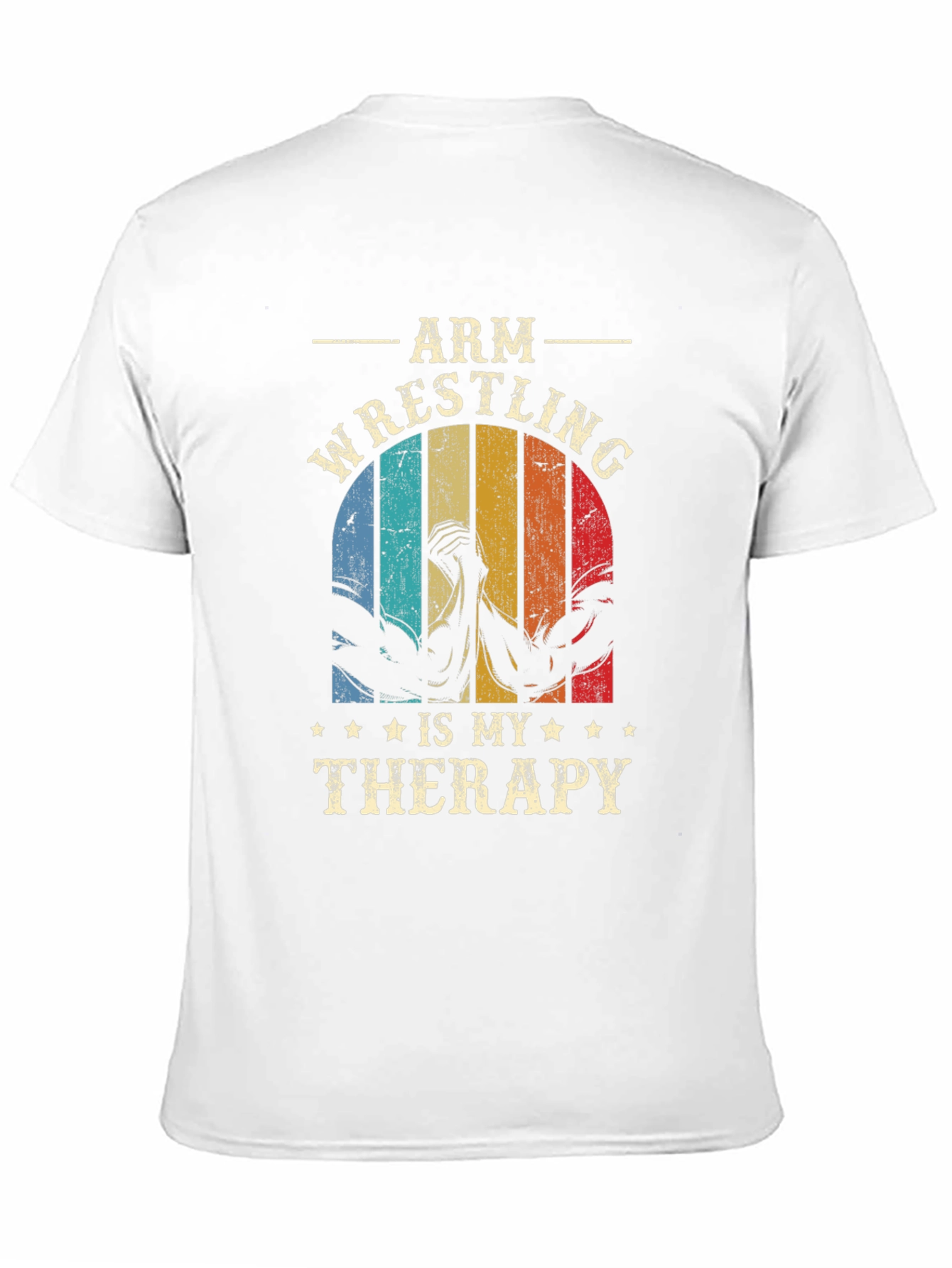 Black Arm Wrestling Therapy T-Shirt view 11