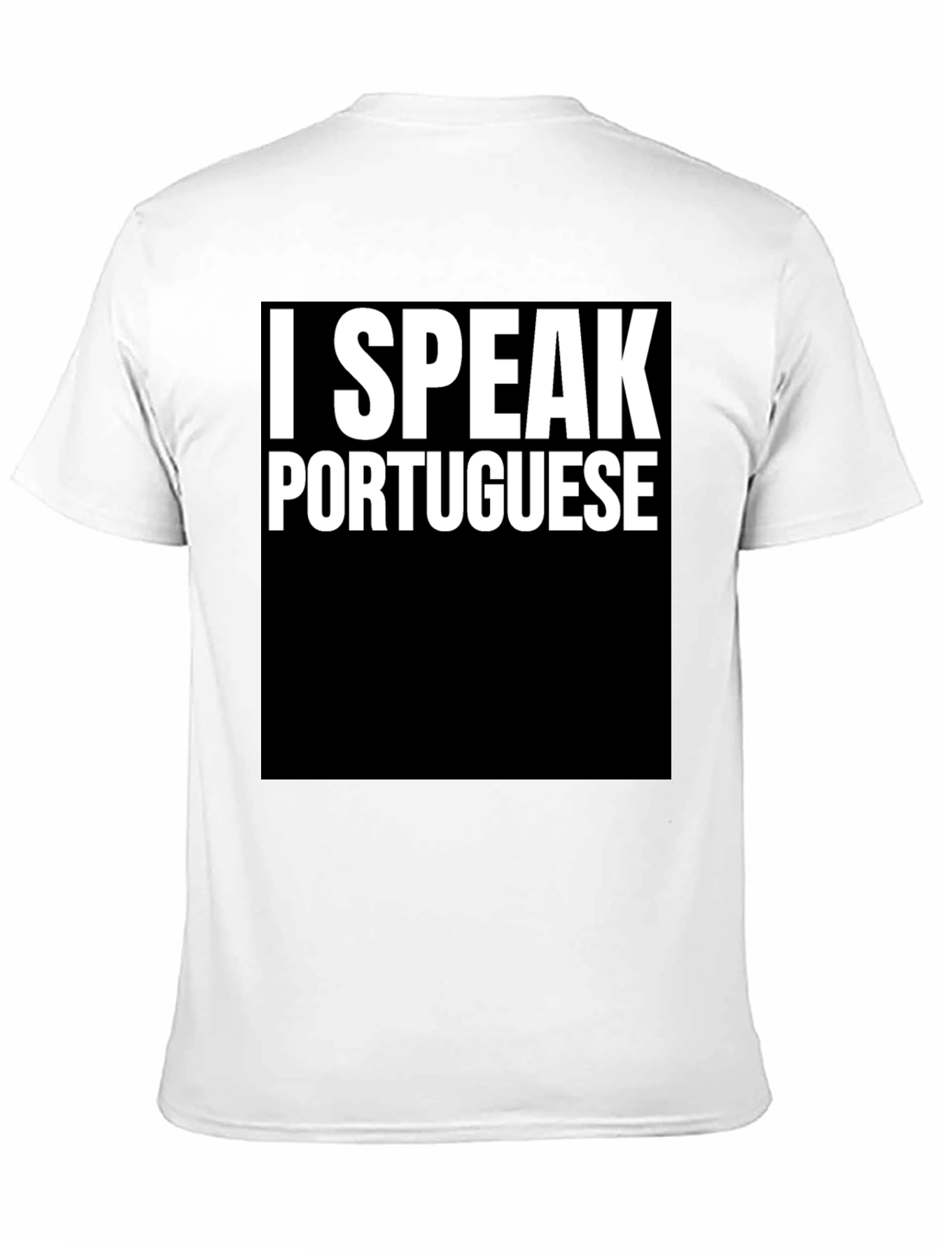 Black I Speak Portuguese Black Graphic Tee view 11
