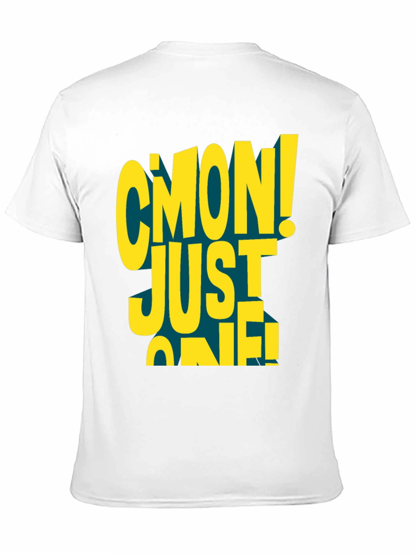 Black C'mon Just One! Graphic Black T-Shirt view 11