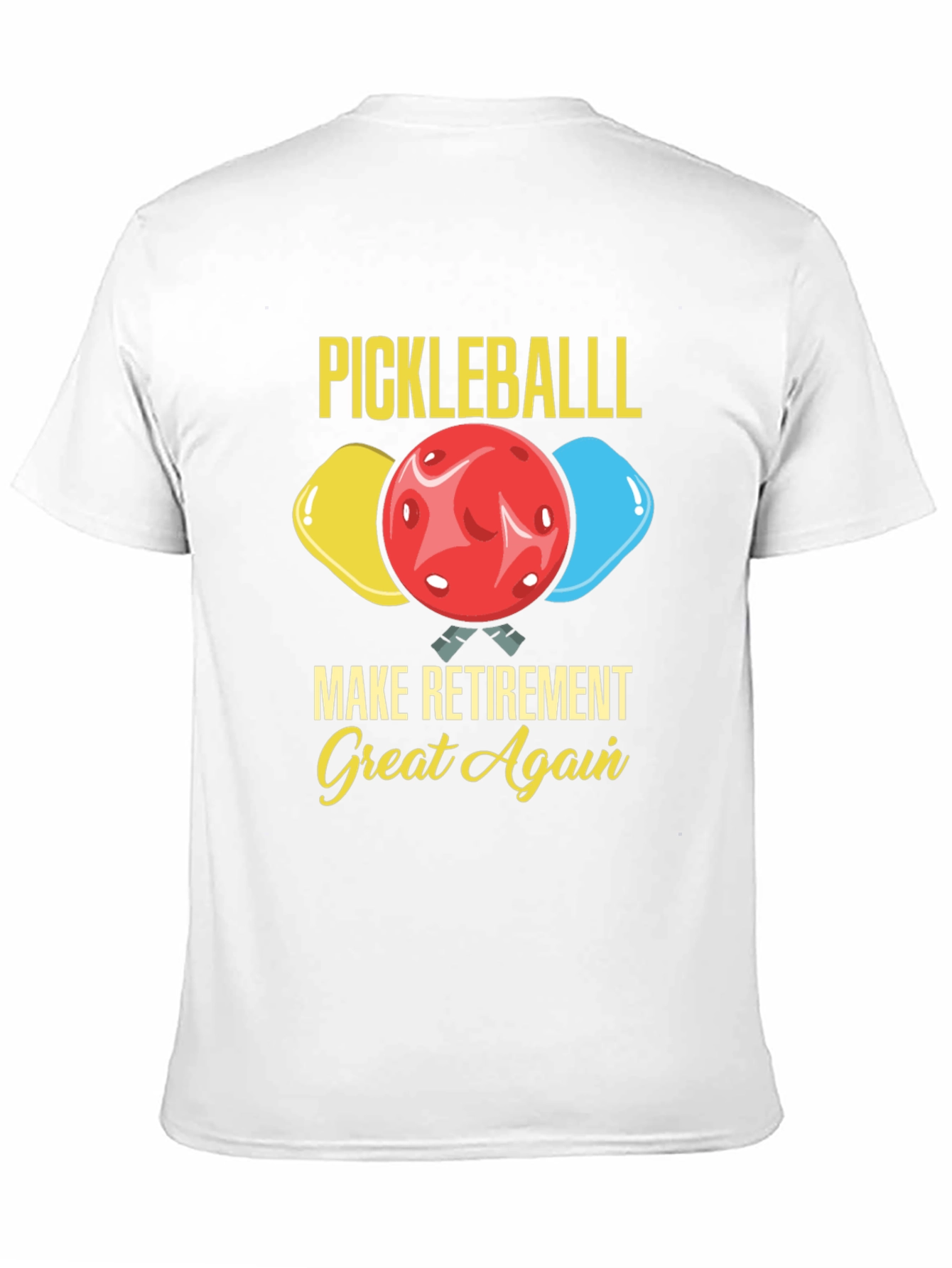 Black Pickleball Retirement T-Shirt view 11