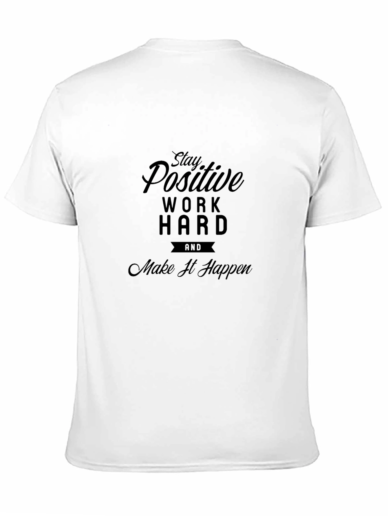 Black Stay Positive T-Shirt - Motivational Graphic Tee view 11