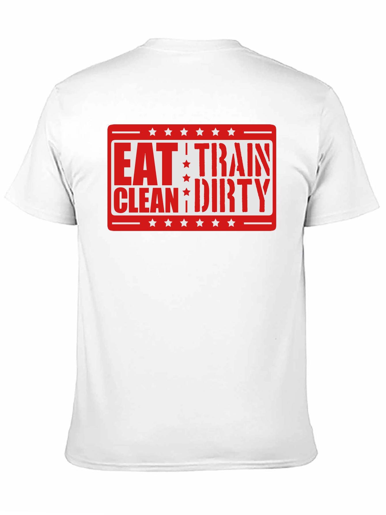 Black Eat Train Clean Dirty T-Shirt - Workout Fitness view 11