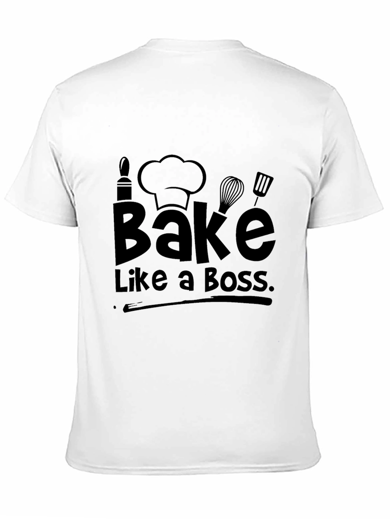 Black Bake Like a Boss T-Shirt - Funny Baking Tee view 11