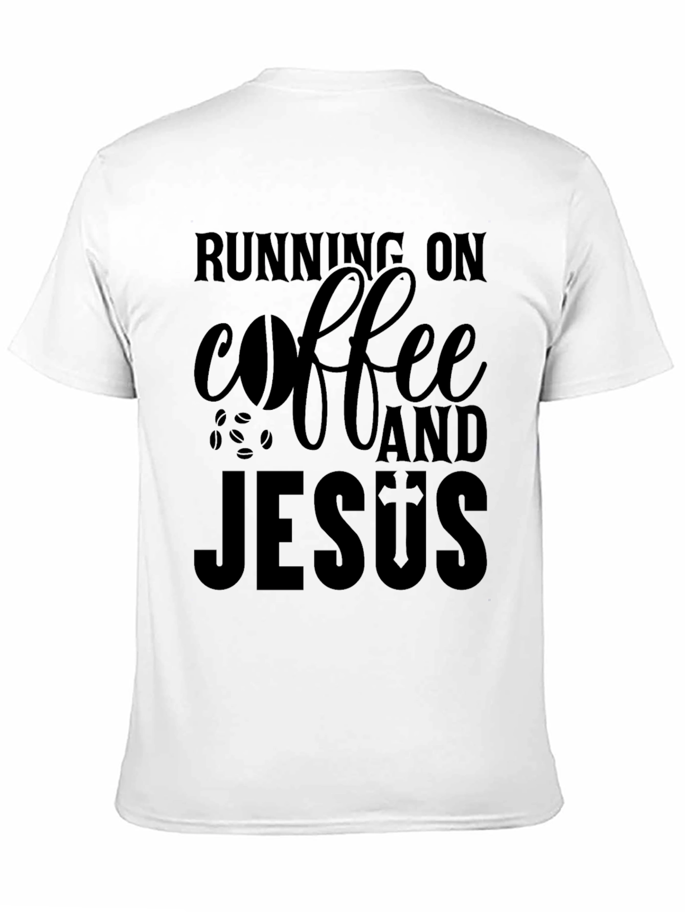 Black Running on Coffee and Jesus Graphic Tee view 11