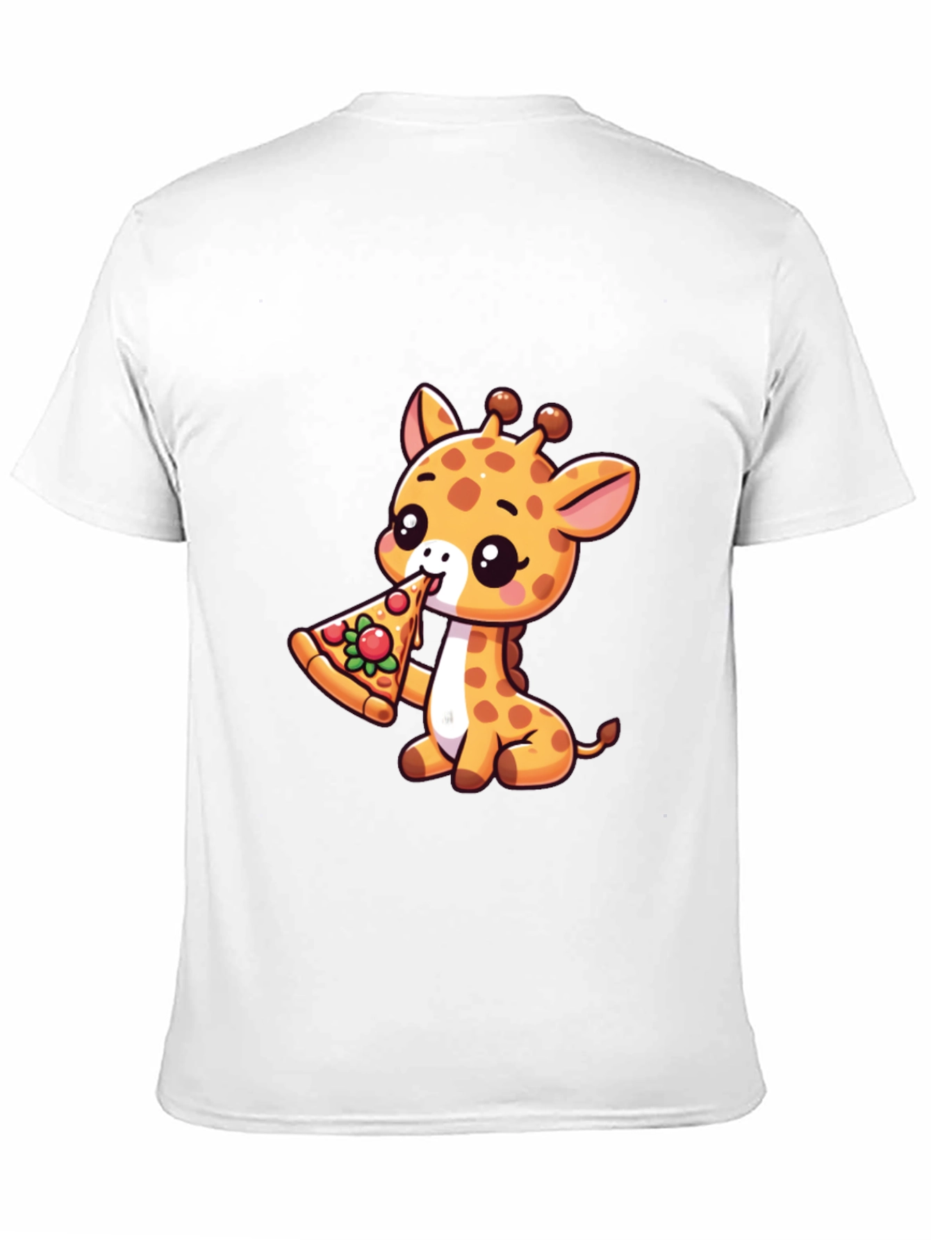 Black Cute Giraffe Pizza Lover T-Shirt view 11