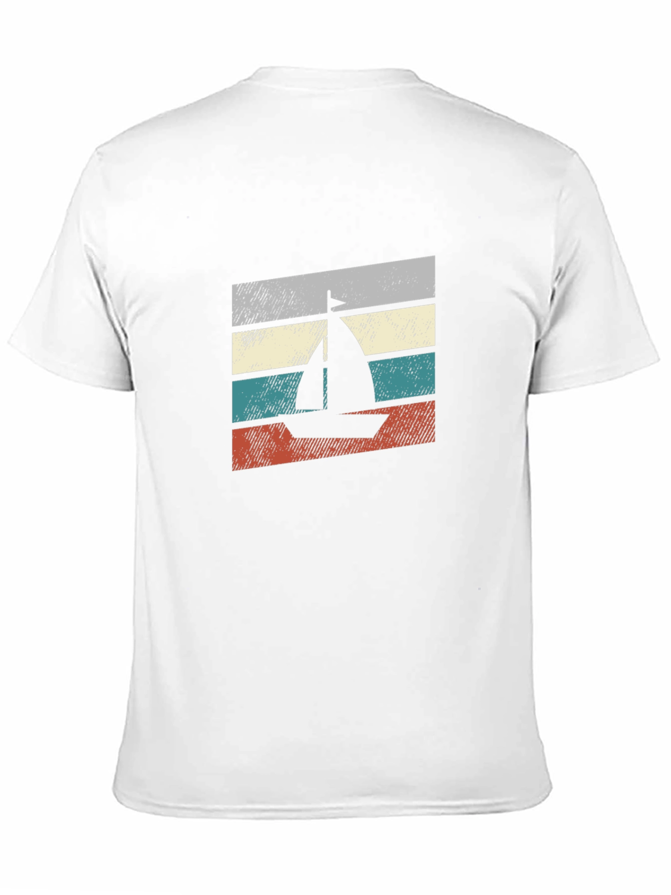 Black Retro Sailboat Graphic T-Shirt - Vintage Style Tee view 11
