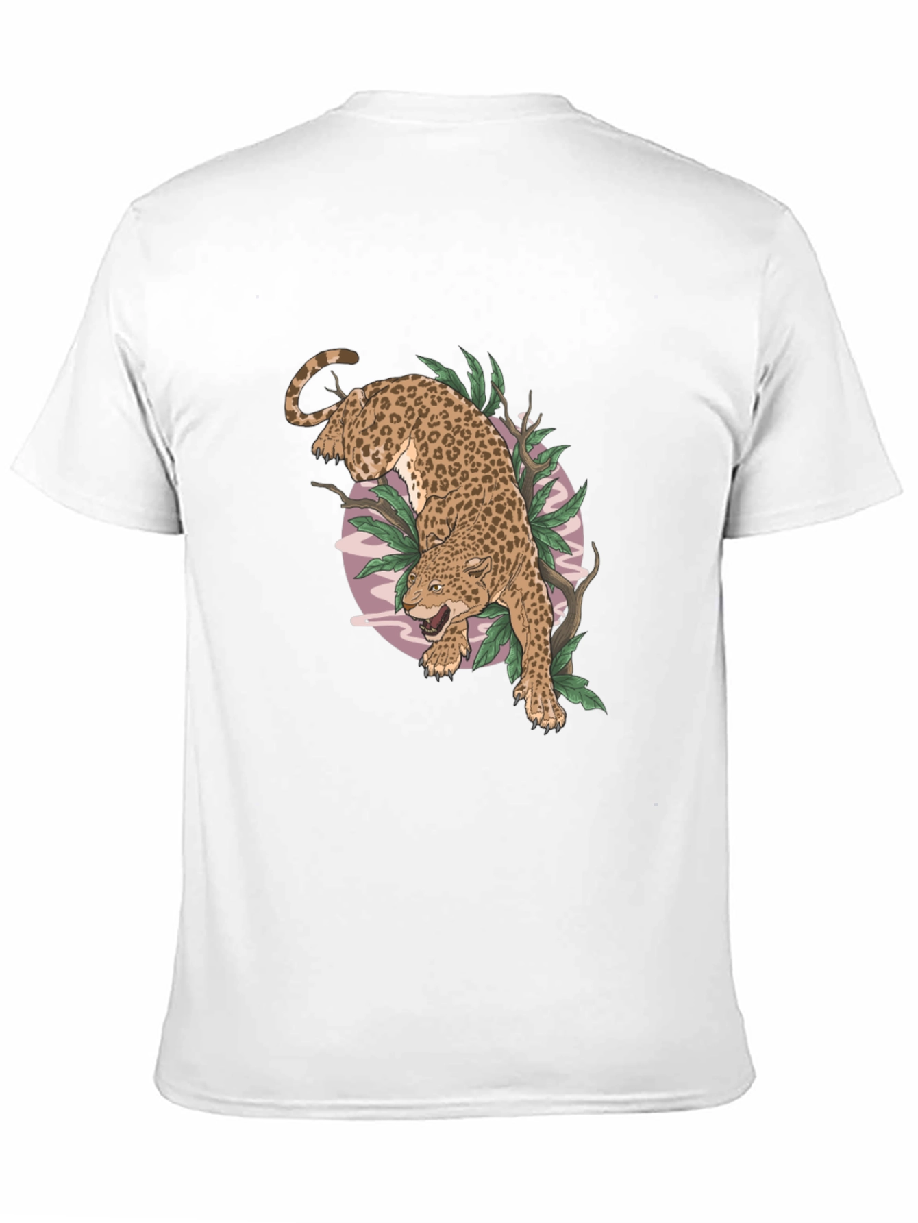 Black Leopard Graphic Print Black T-Shirt view 11