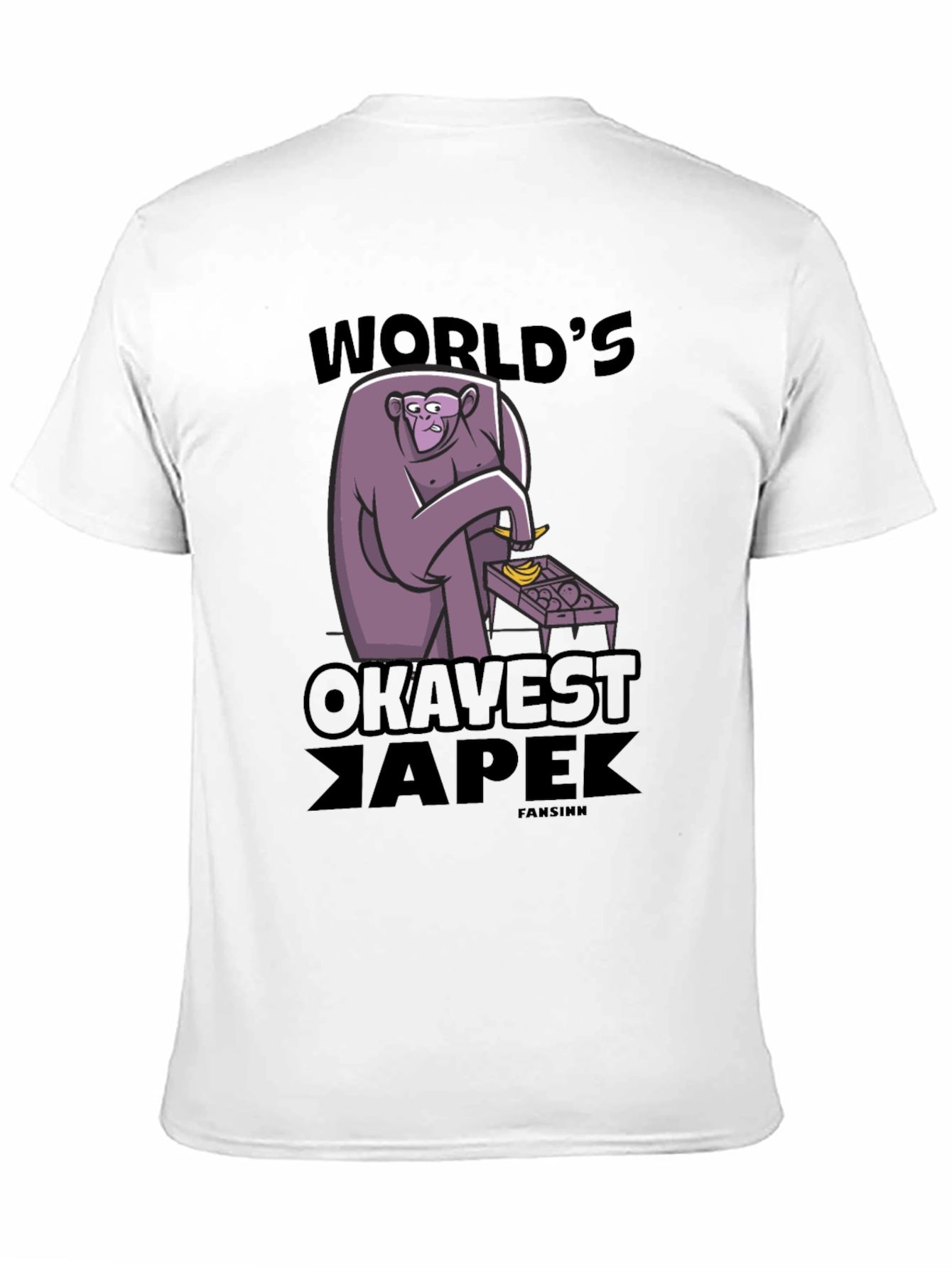 Black World's Okayest Ape Graphic Tee view 11