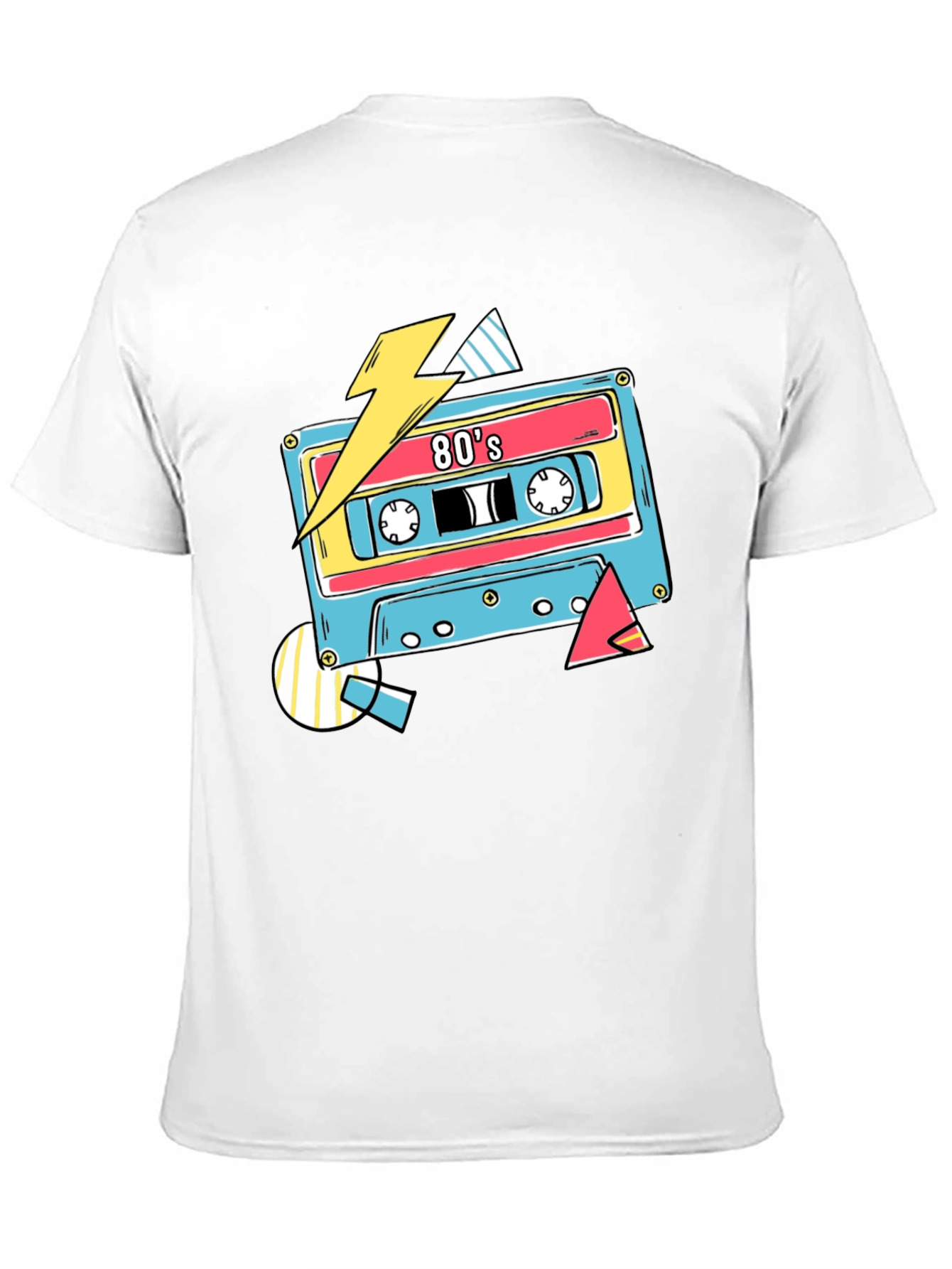 Black Retro 80's Cassette Tape Graphic T-Shirt view 11