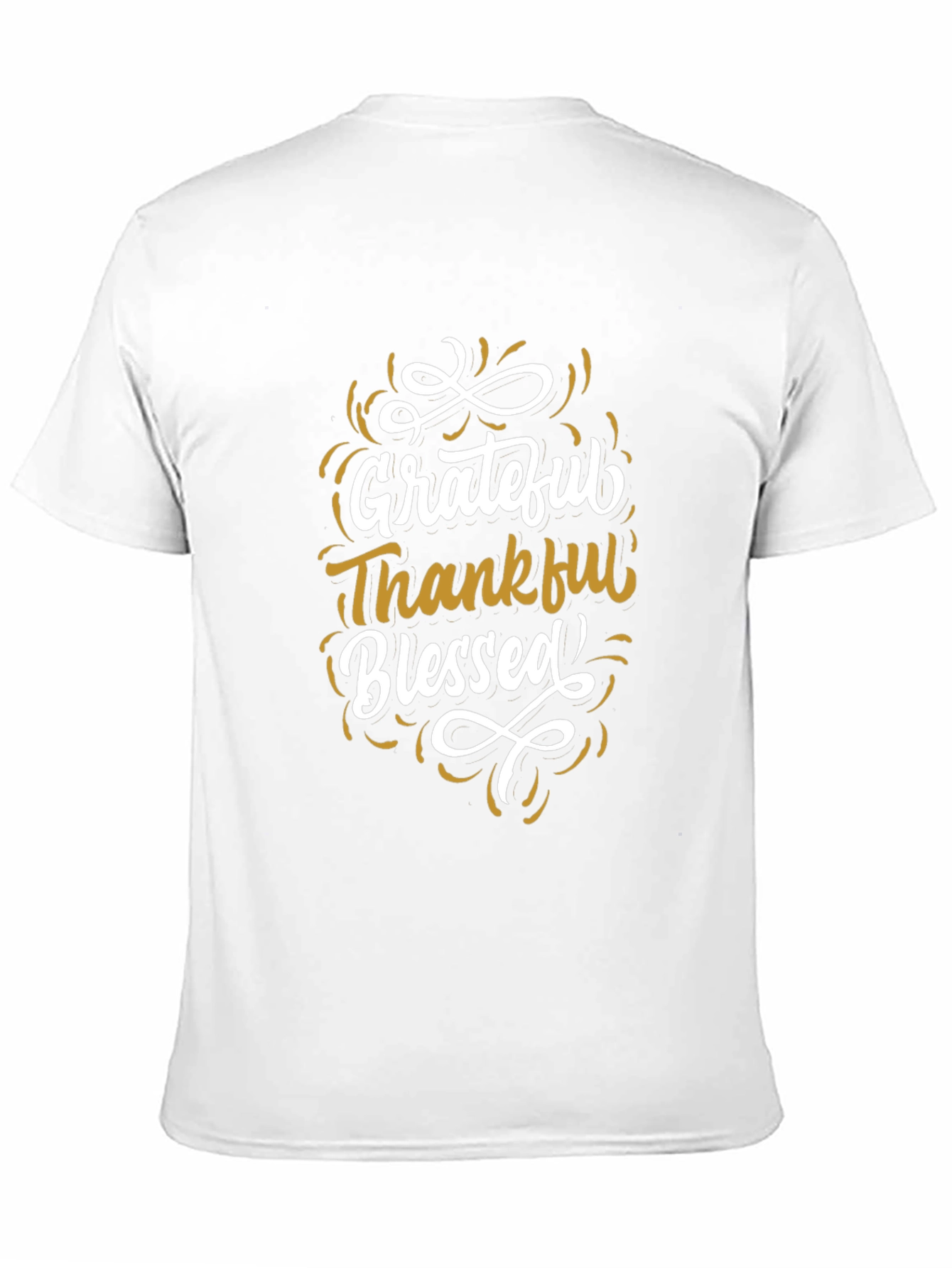 Black Grateful, Thankful, Blessed Black T-Shirt view 11